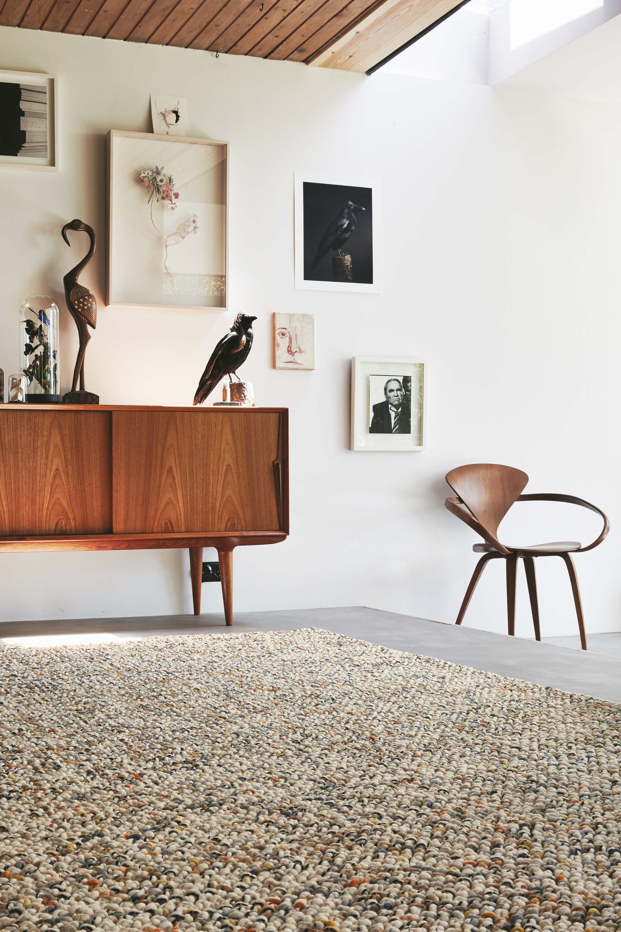 brink and campman cream textured wool and jute rug