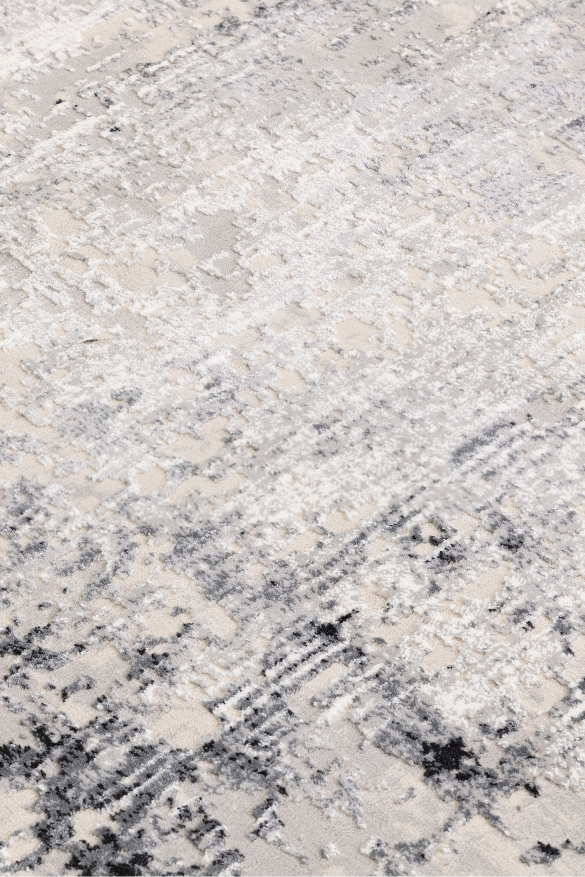 Modern flatweave rug with abstract grey design