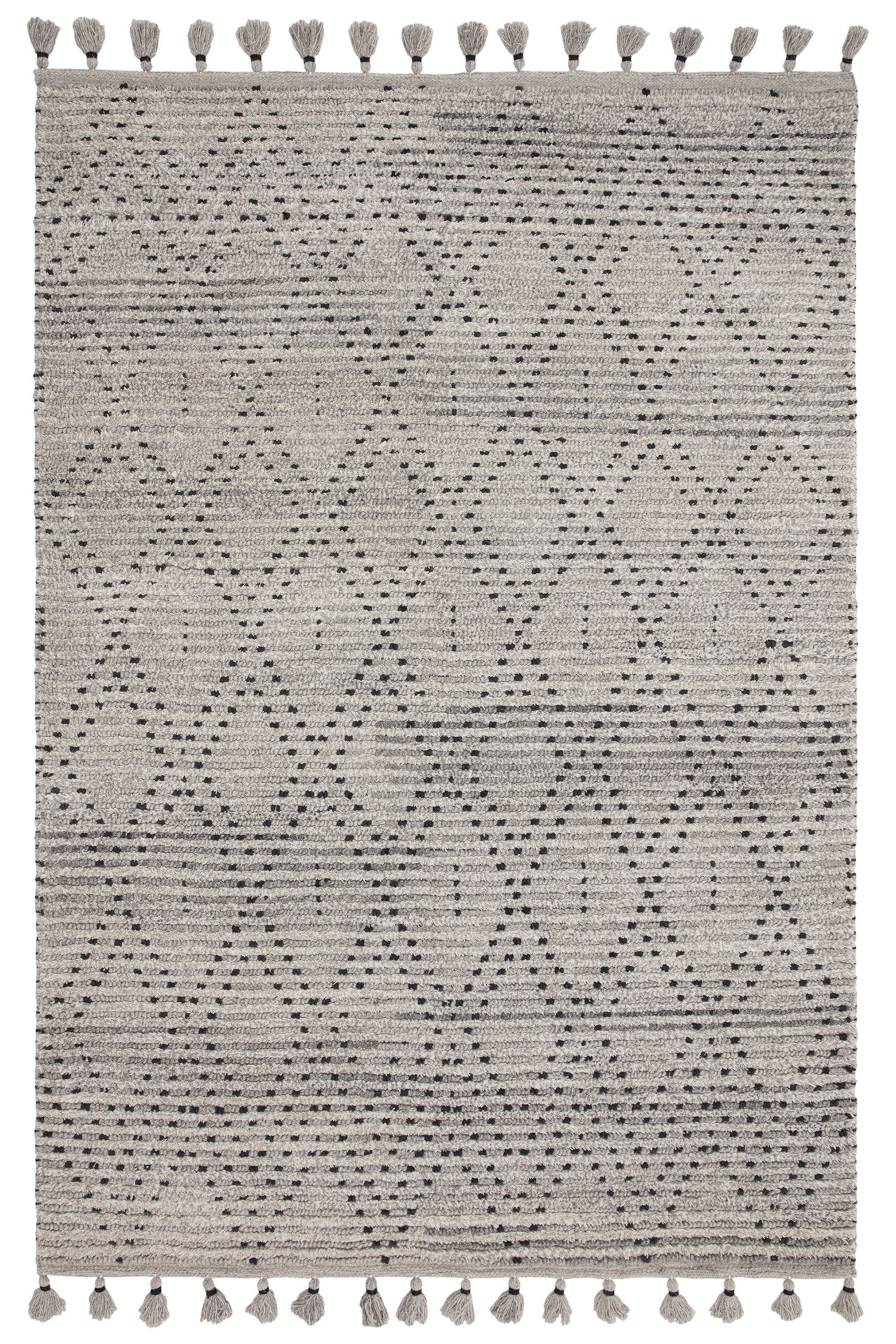Nepal Grey & Black Diamond Rug
