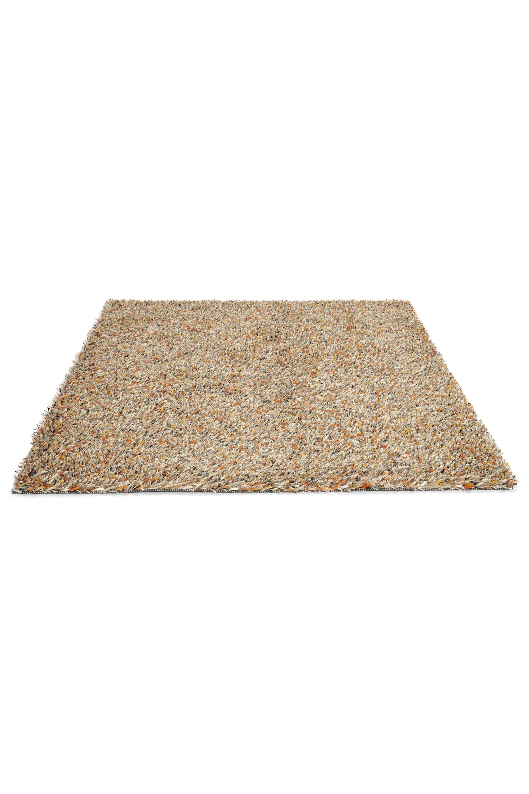 brink and campman brown and beige shagpile wool rug
