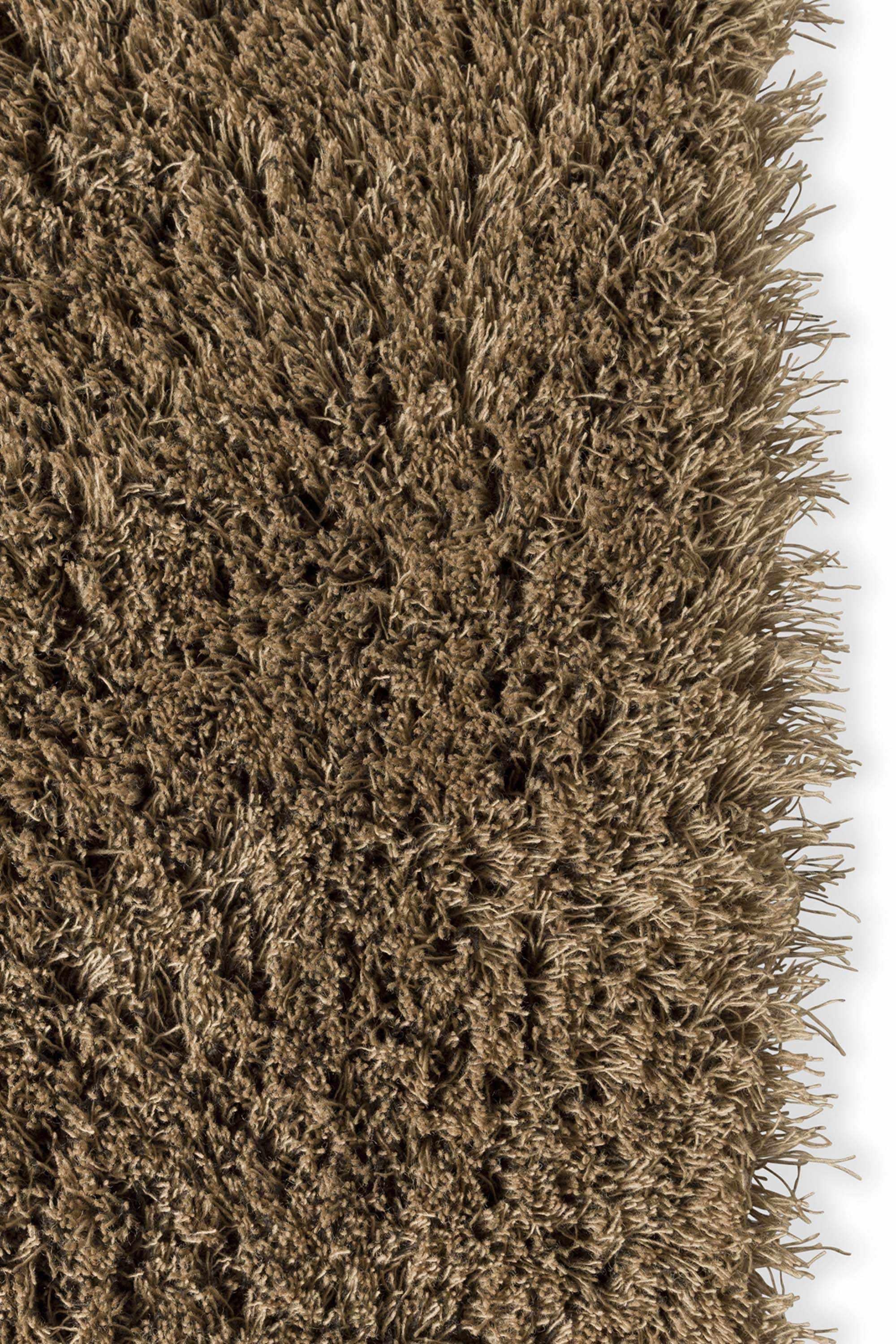 Plain brown rug with shaggy pile