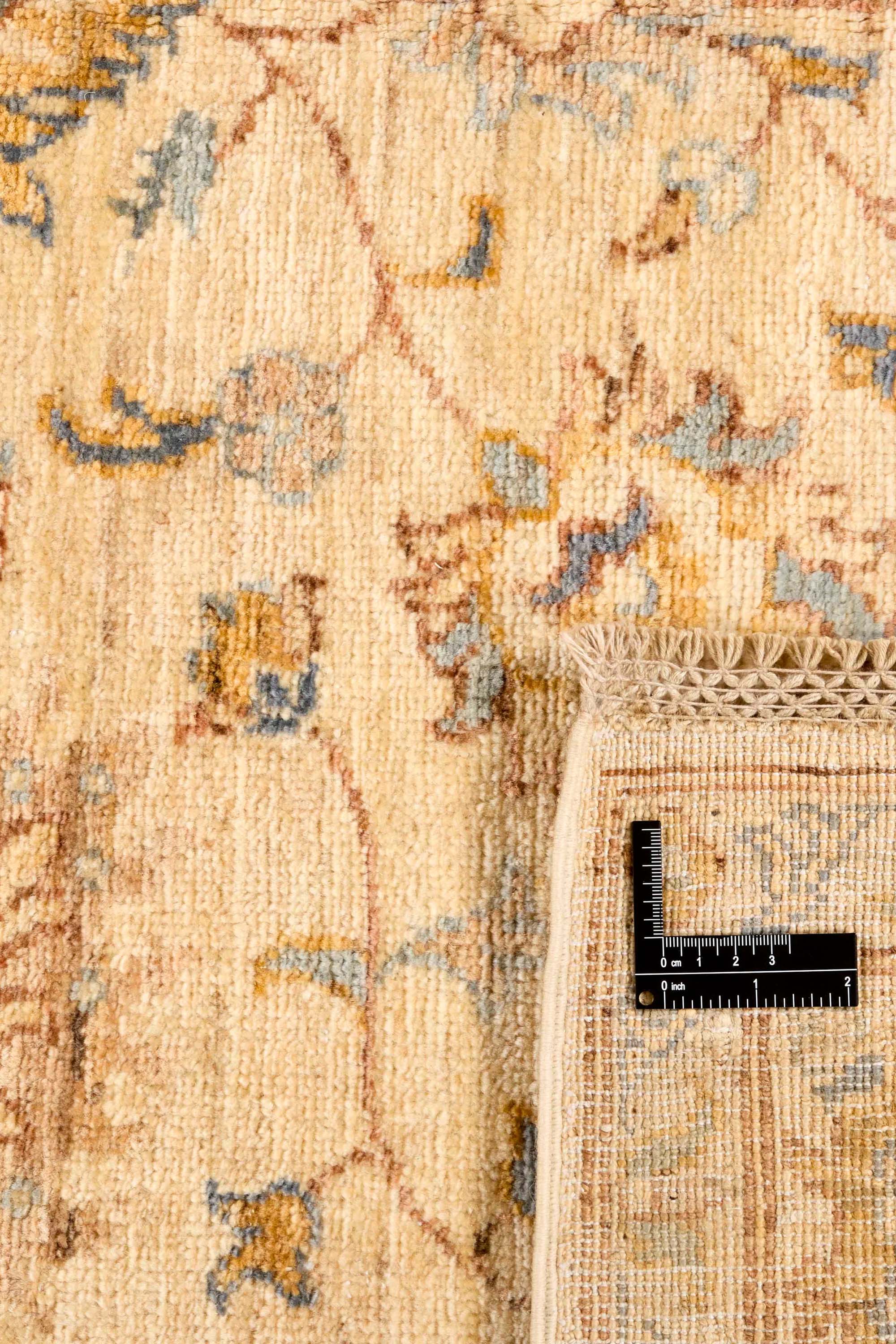 Traditional gold bordered Ziegler rug