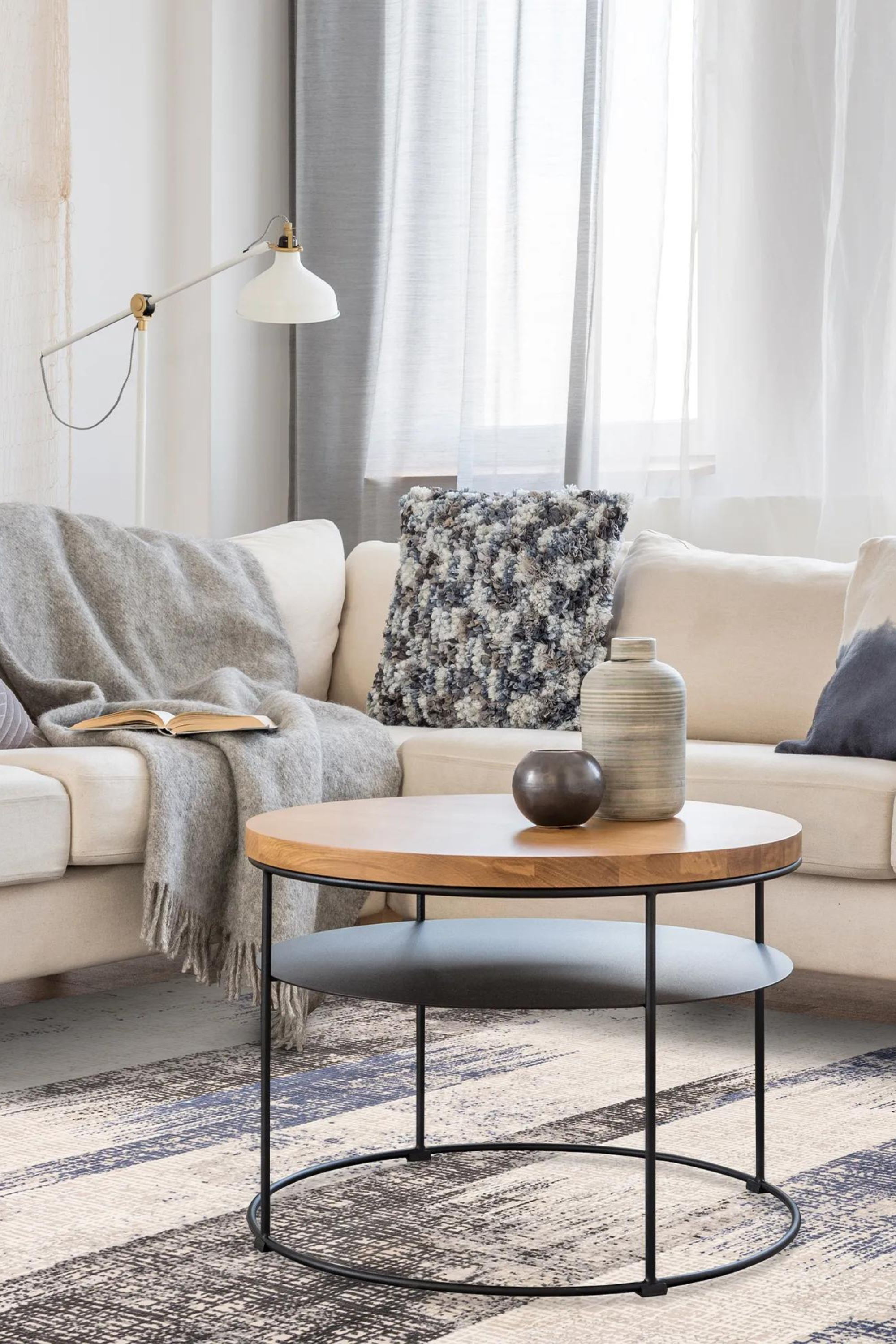 Modern flatweave rug with abstract beige design