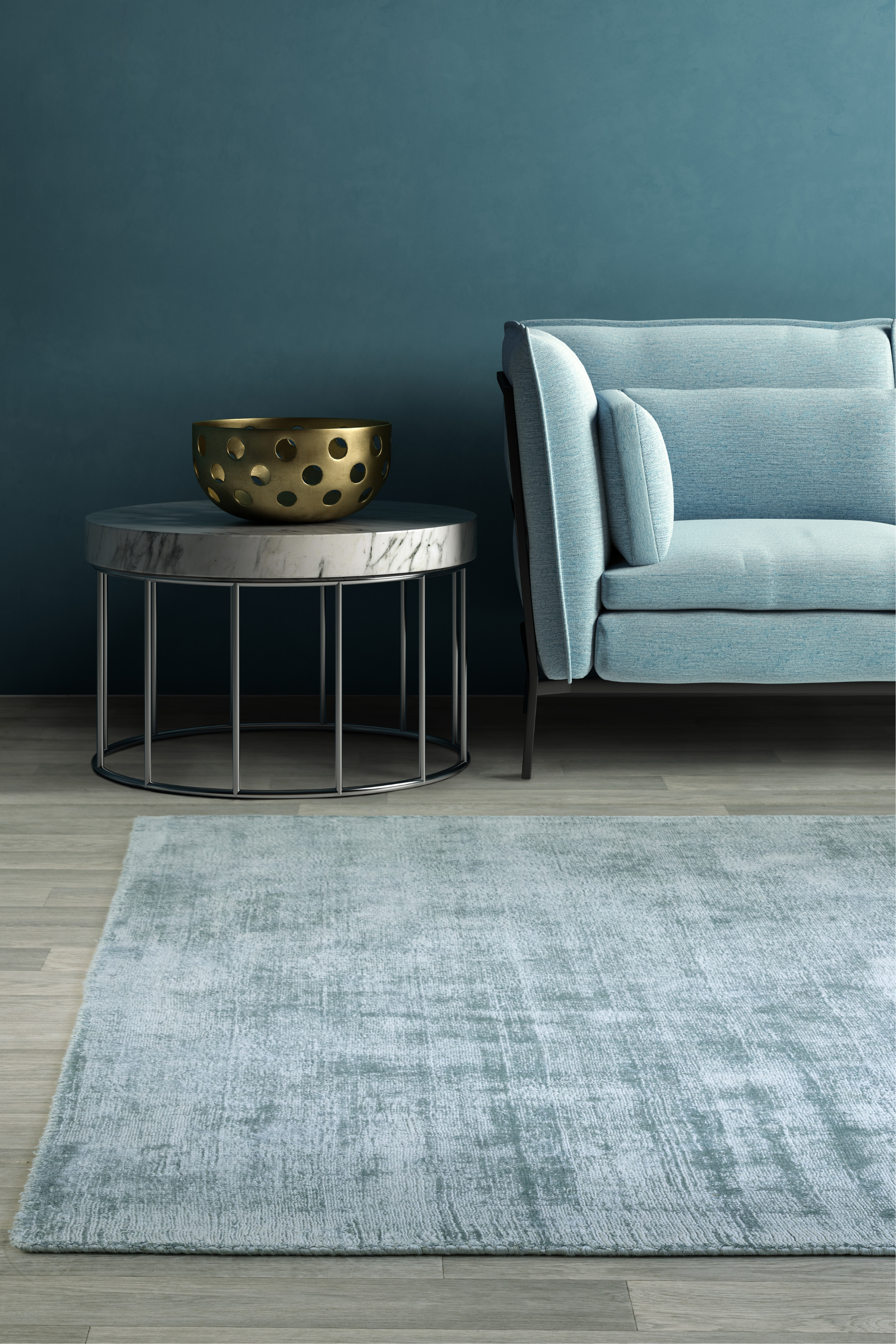 Blade Airforce Blue Plain Rug