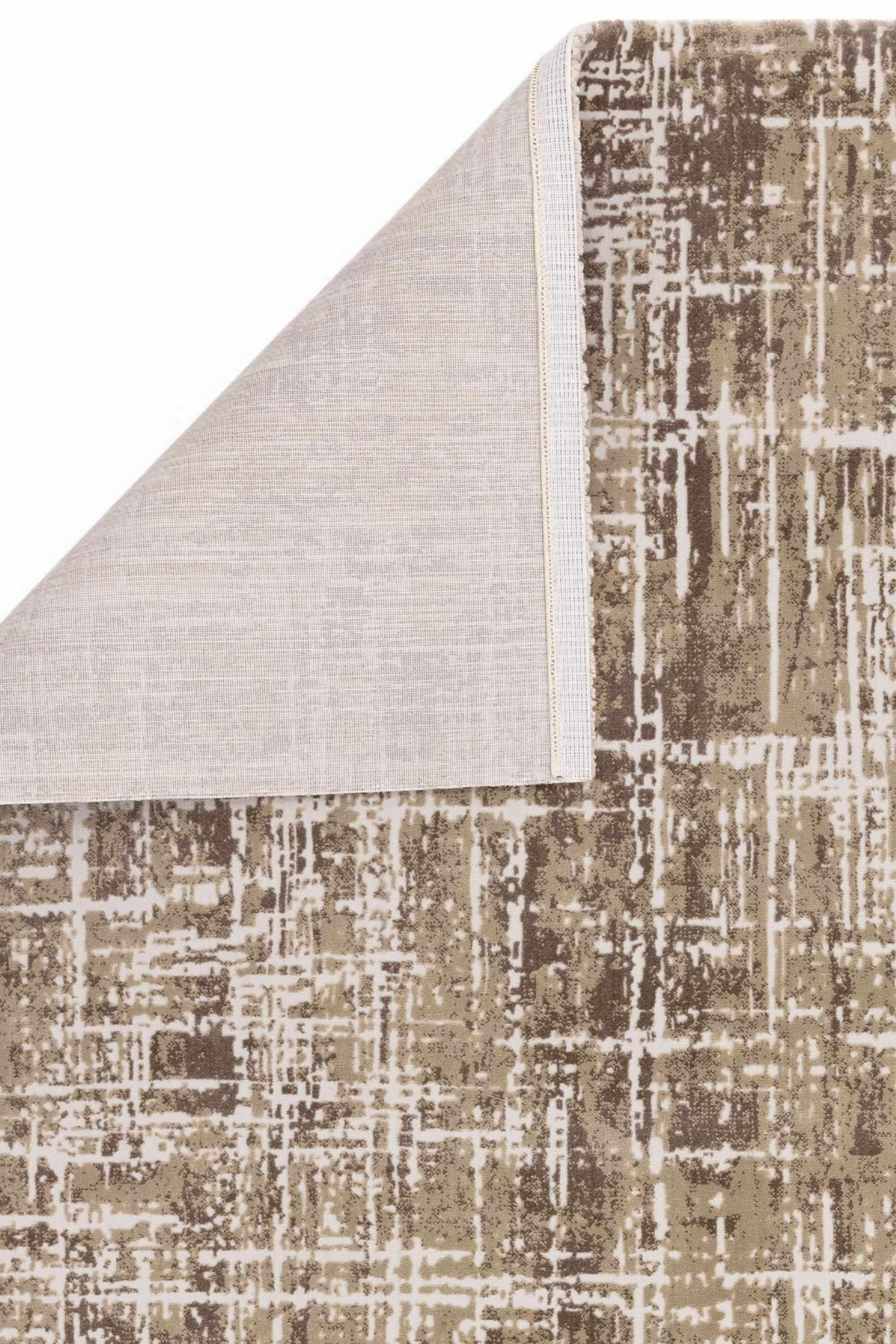 Modern flatweave rug with abstract beige design