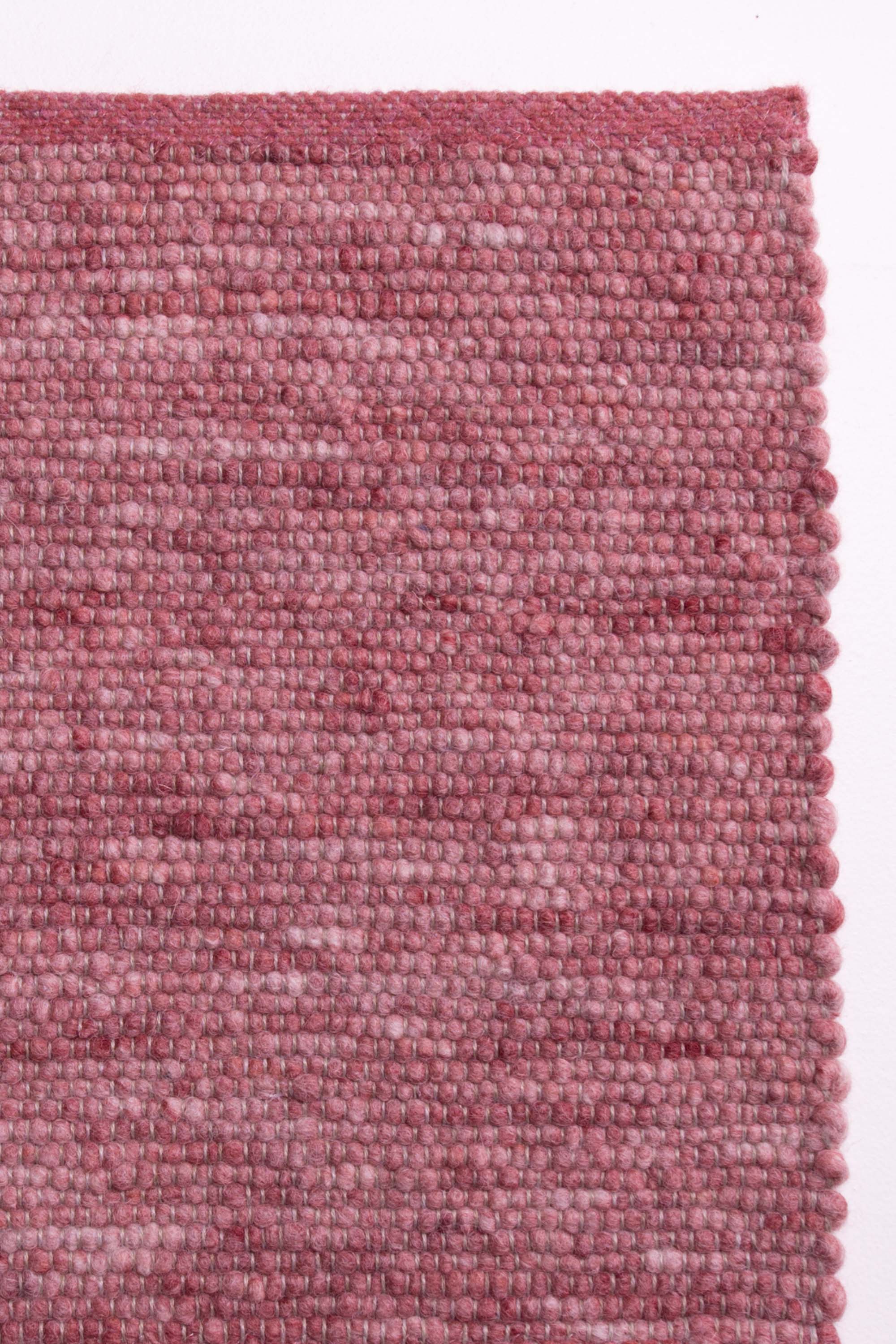 Pink luxury plain handwoven rug