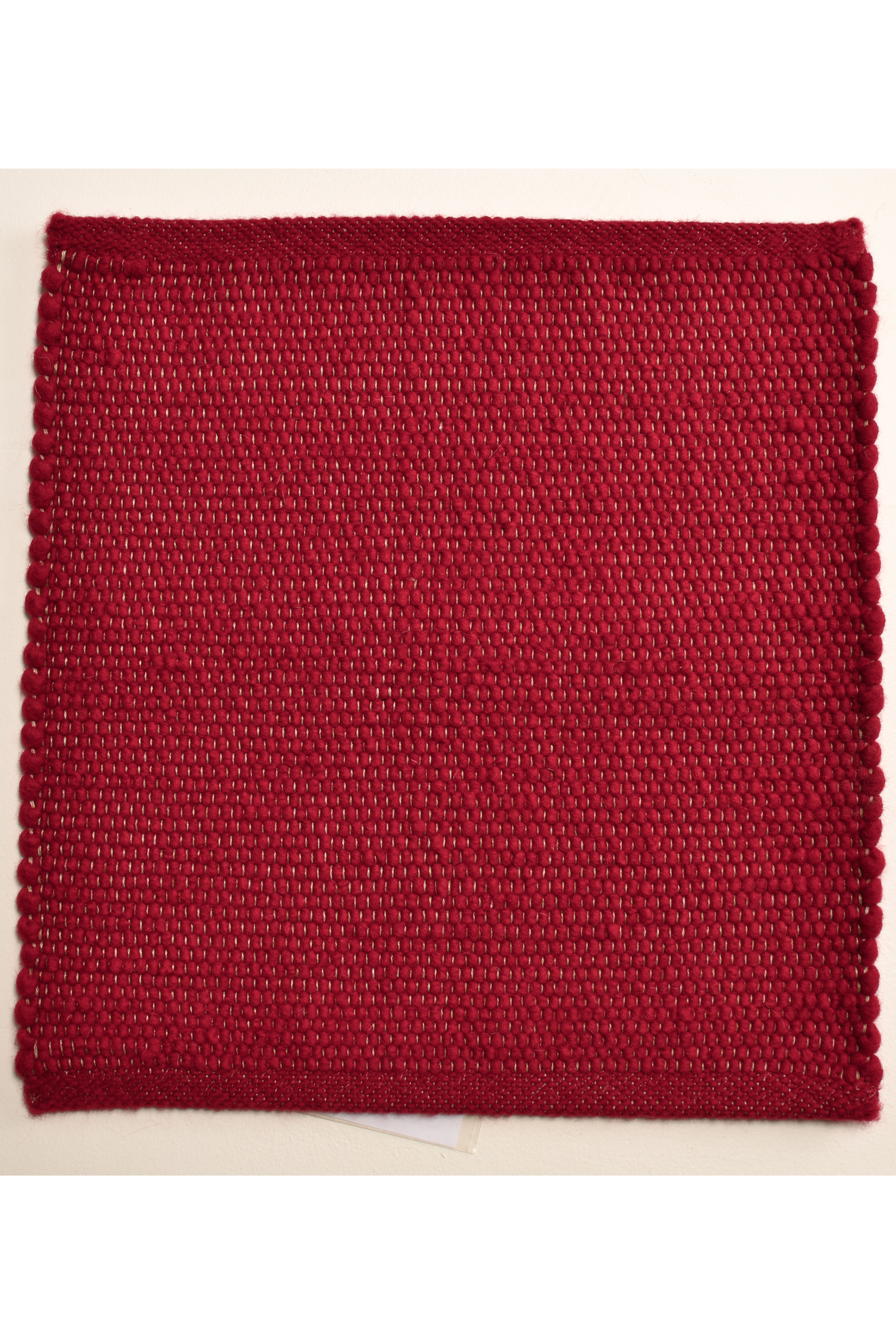 Red luxury plain handwoven rug