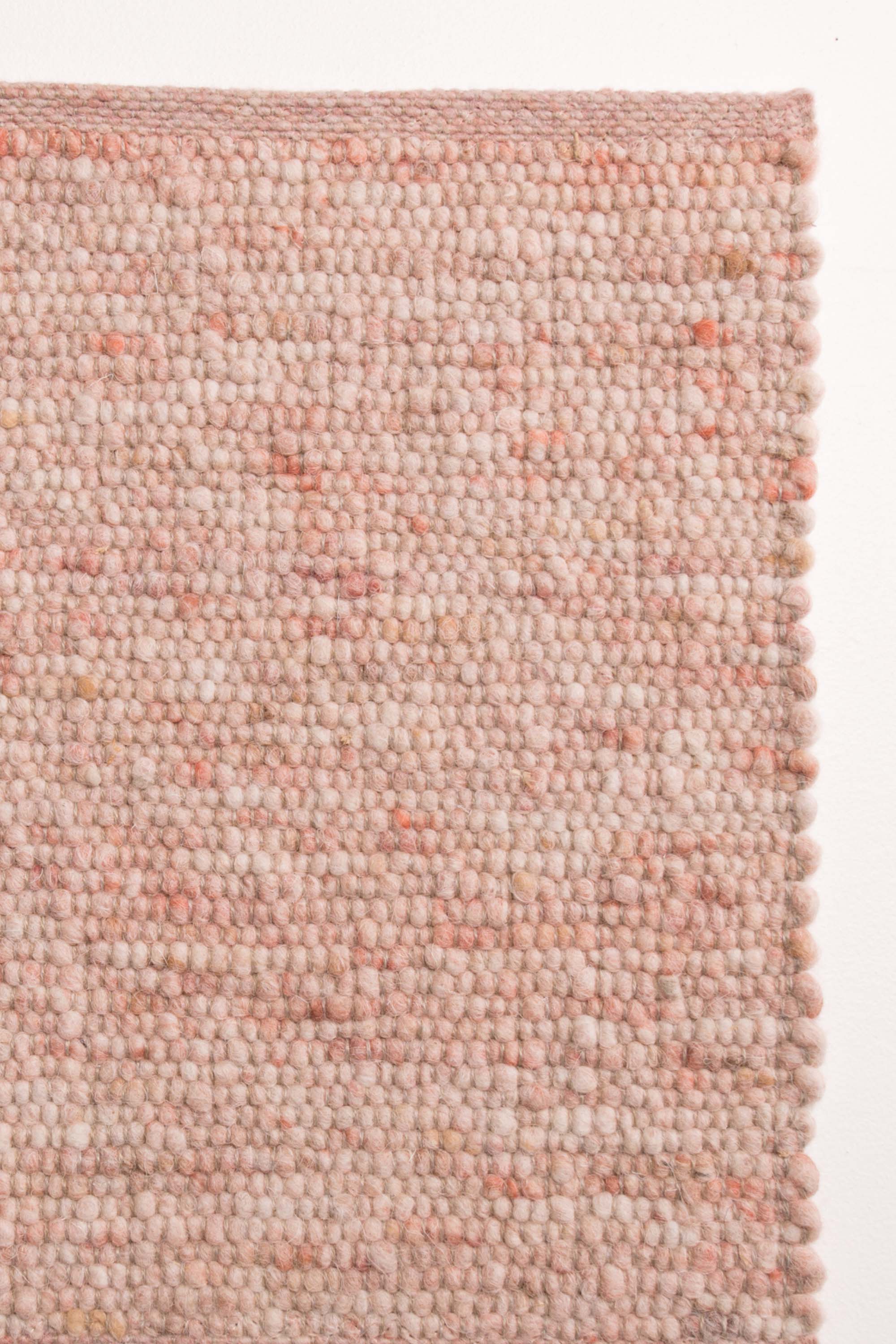 Pink luxury plain handwoven rug