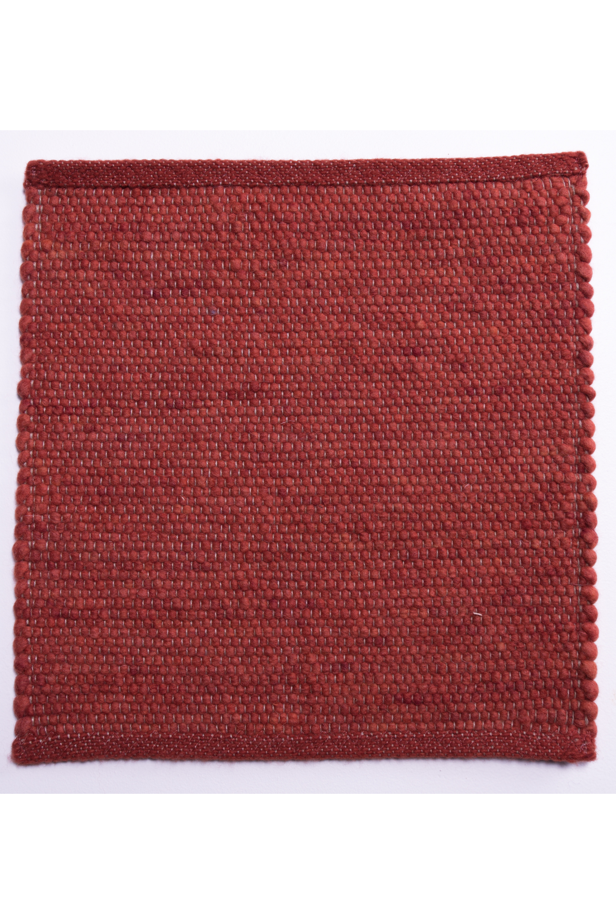 Red luxury plain handwoven rug