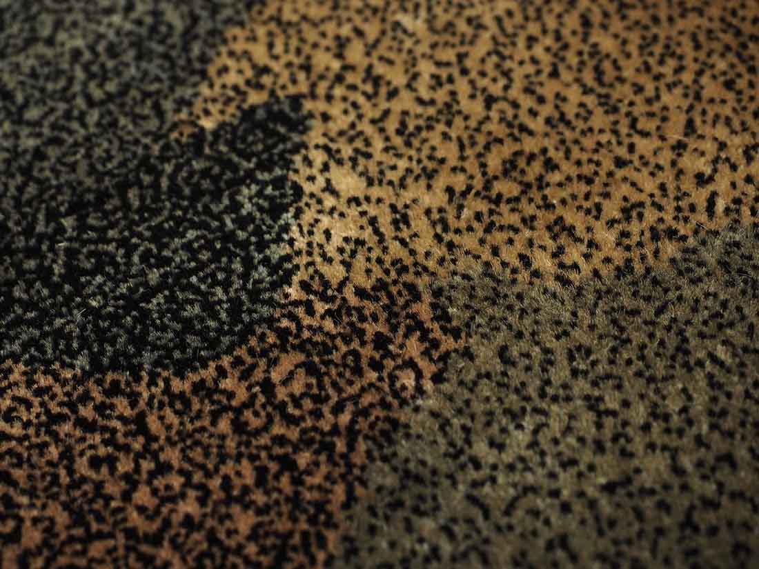Authentic oriental rug with an abstract pattern
