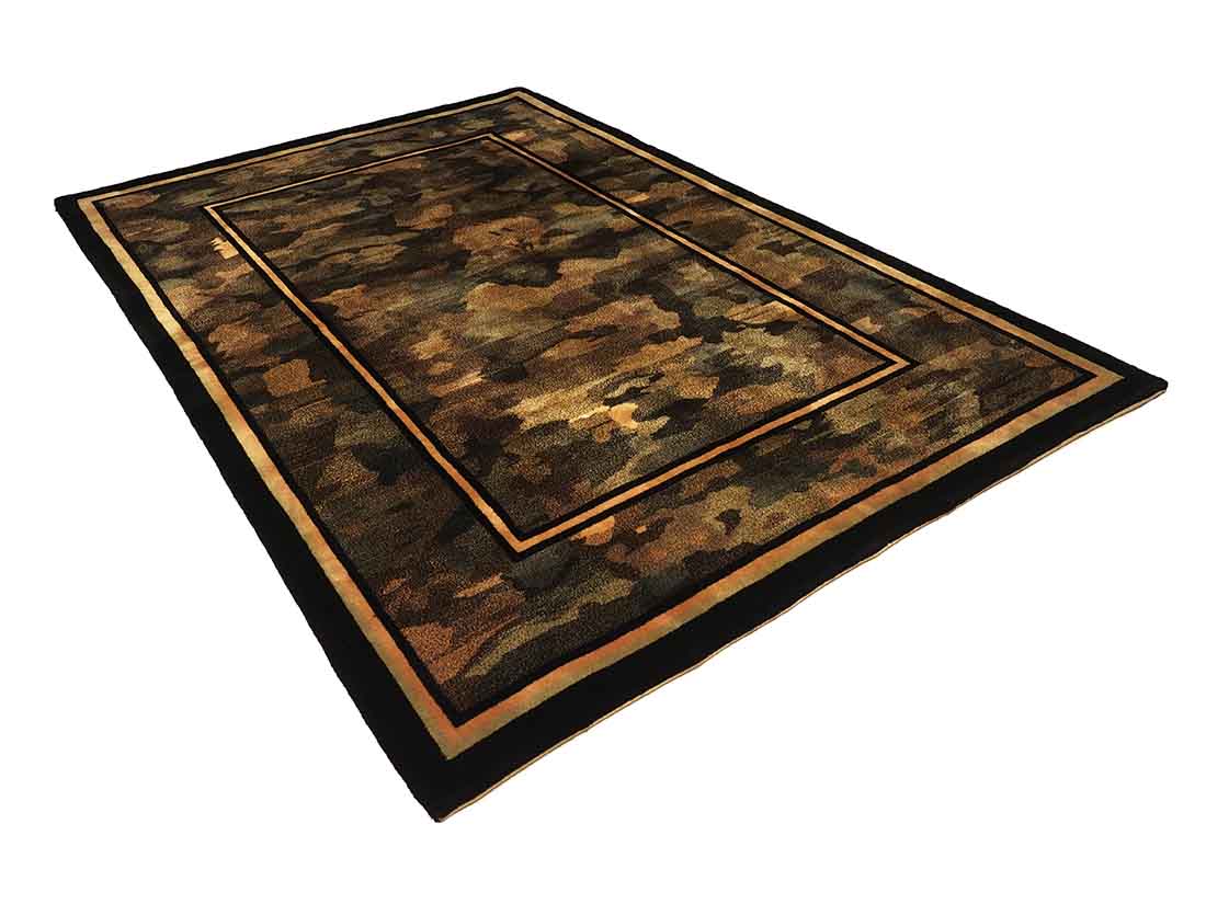 Authentic oriental rug with an abstract pattern