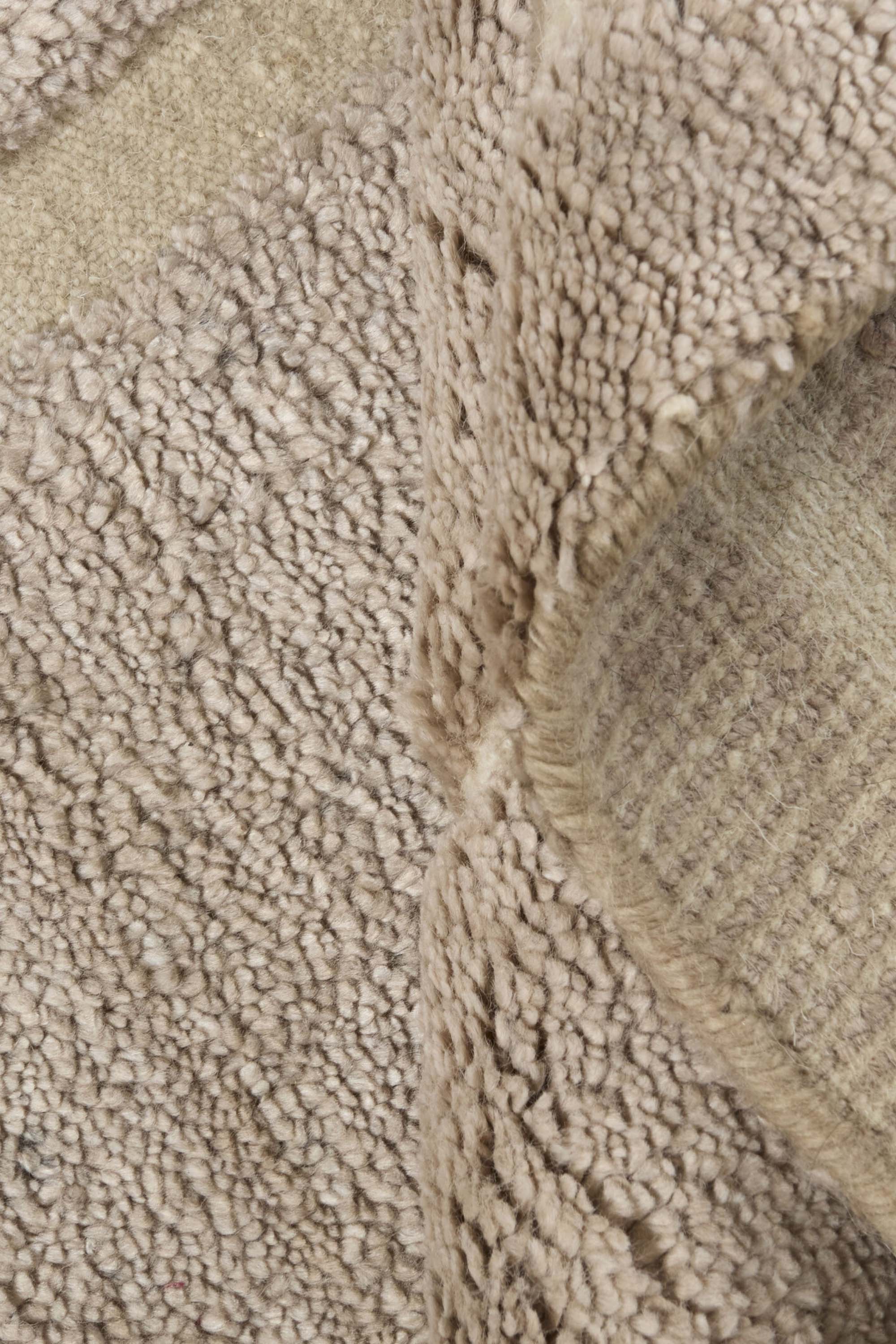 Minimal beige luxury Moroccan style rug