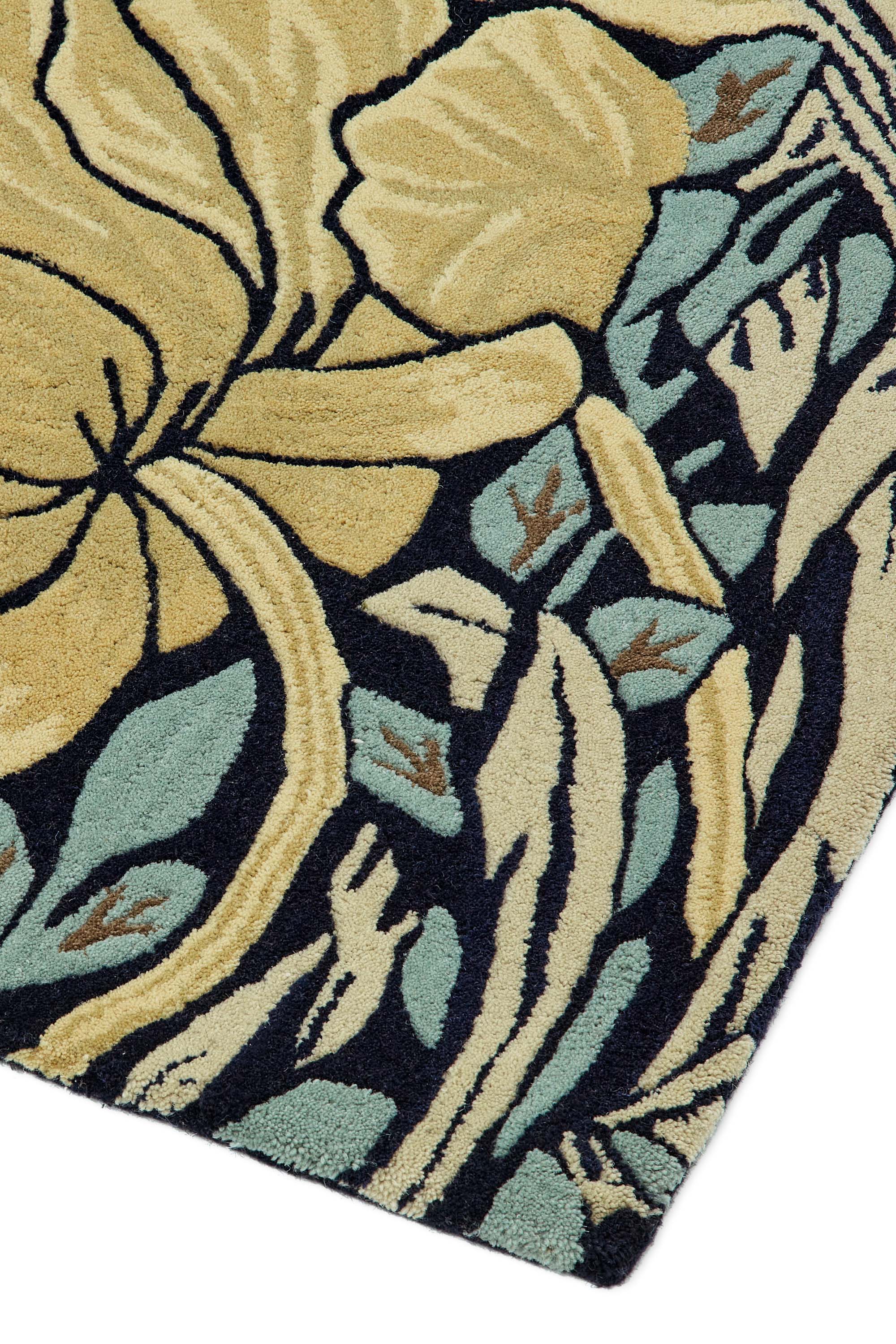 Multicolour floral abstract rug