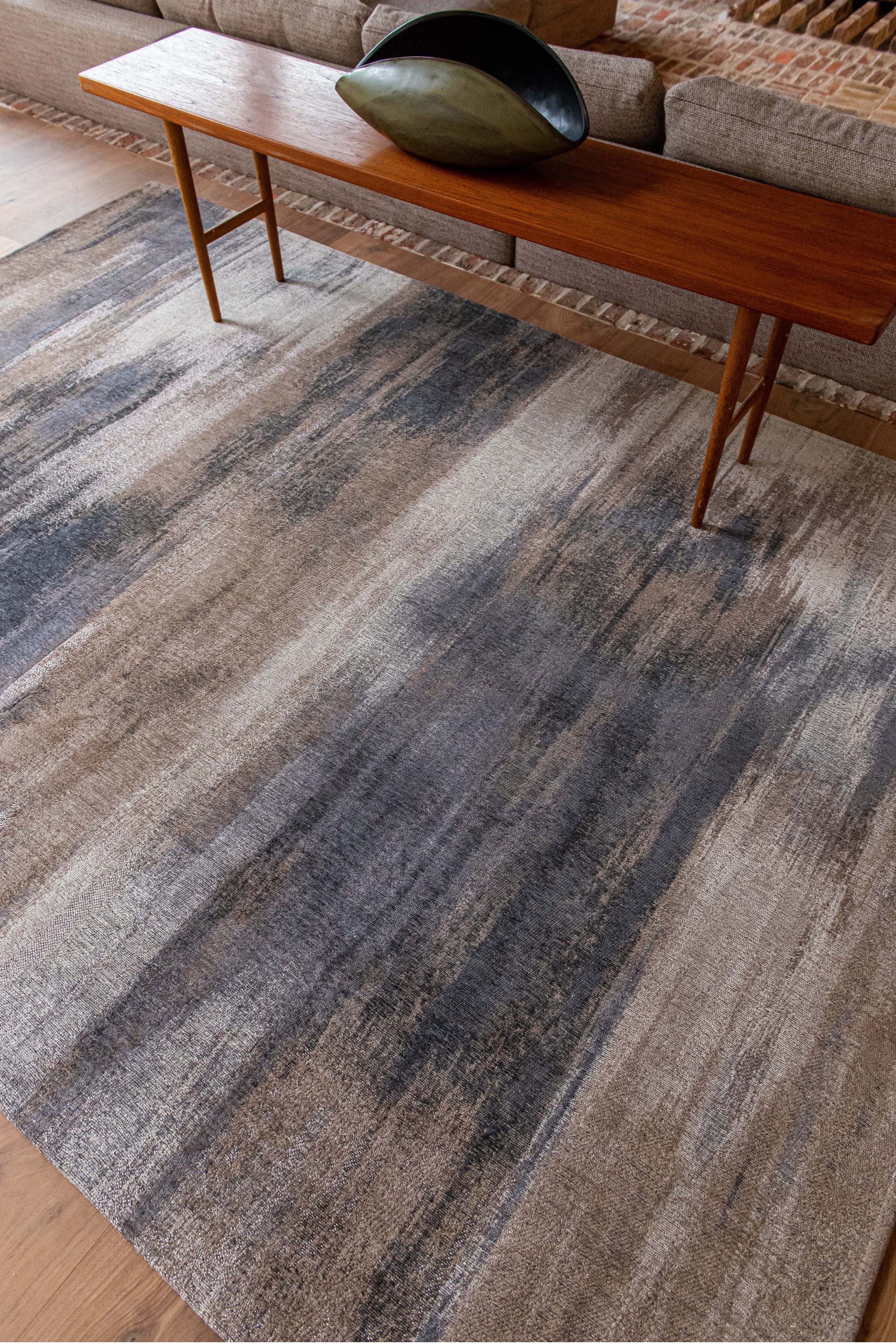 beige and grey abstract rug