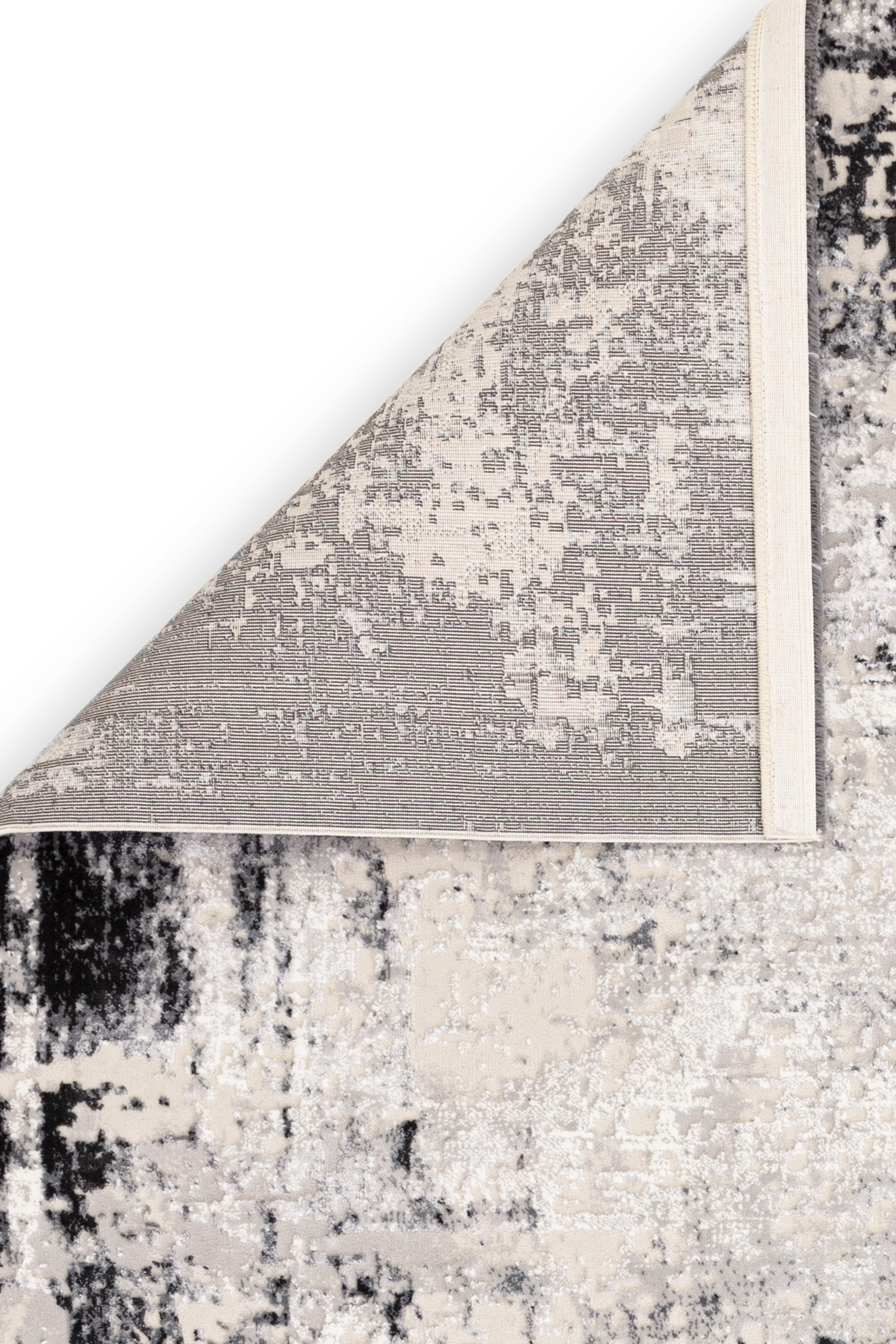 Modern flatweave rug with abstract grey design