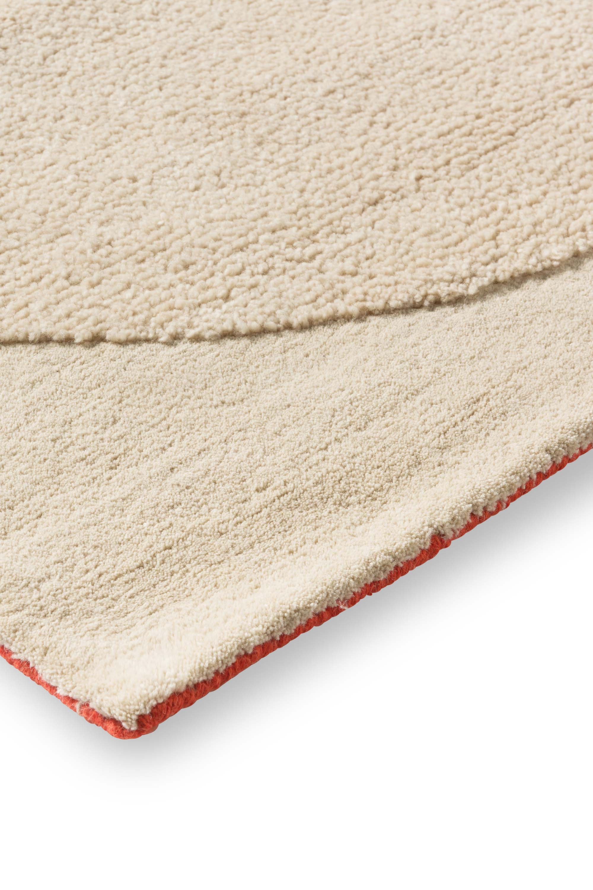 Modern beige floral rug