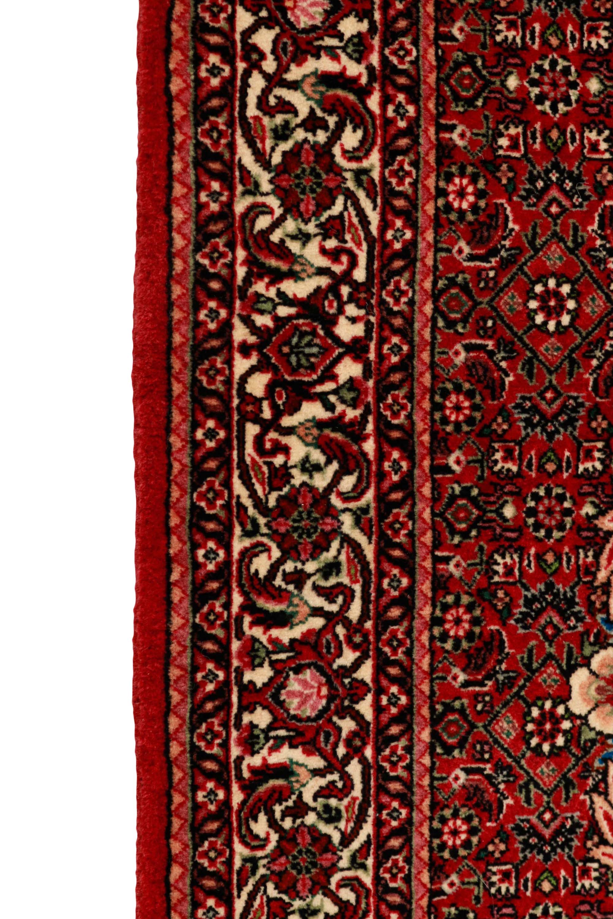Traditional red bordered Bidjar Runner