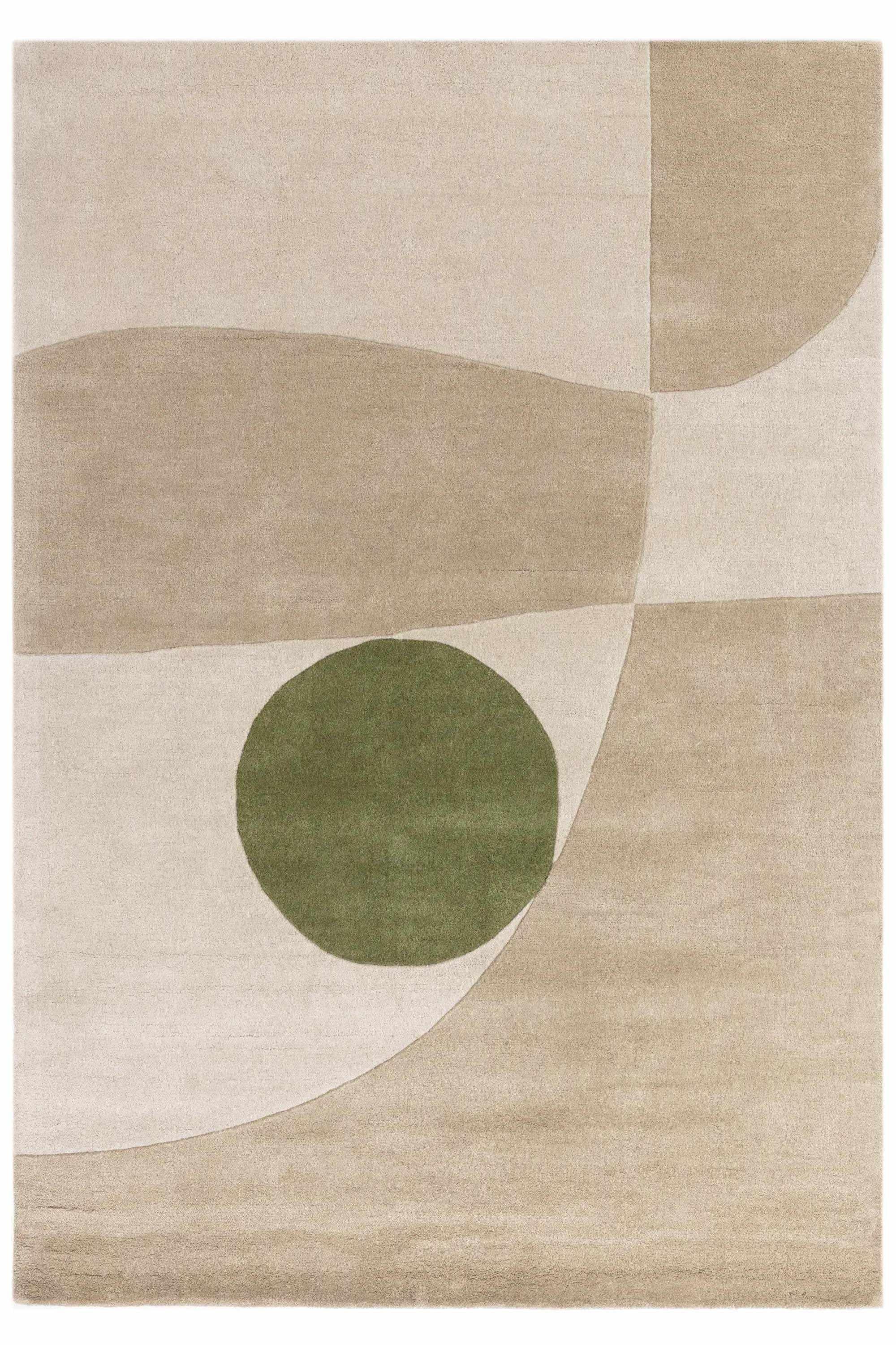 Geometric wool rug featuring a multicolour pattern