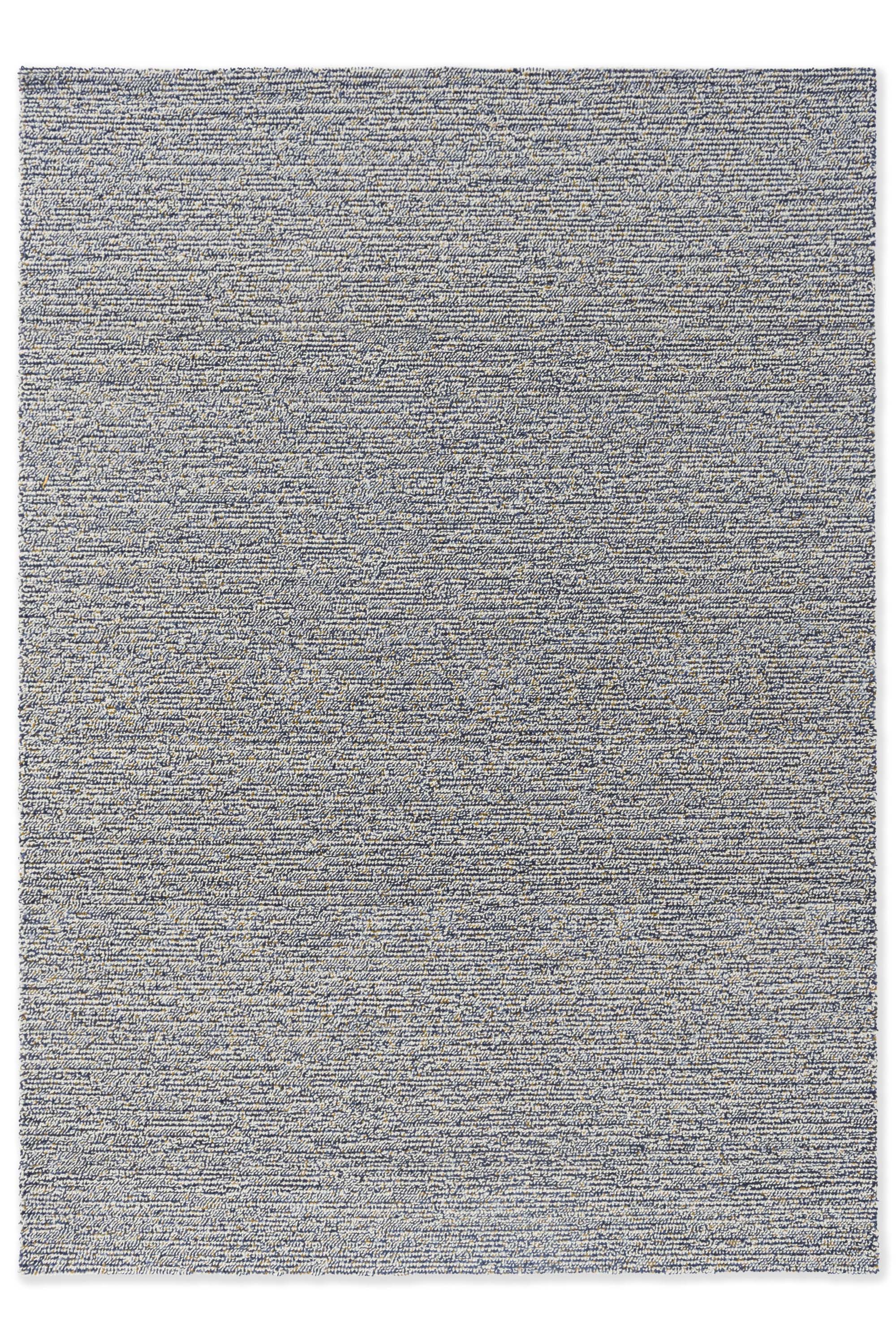 Plain flatweave rug with blue pile