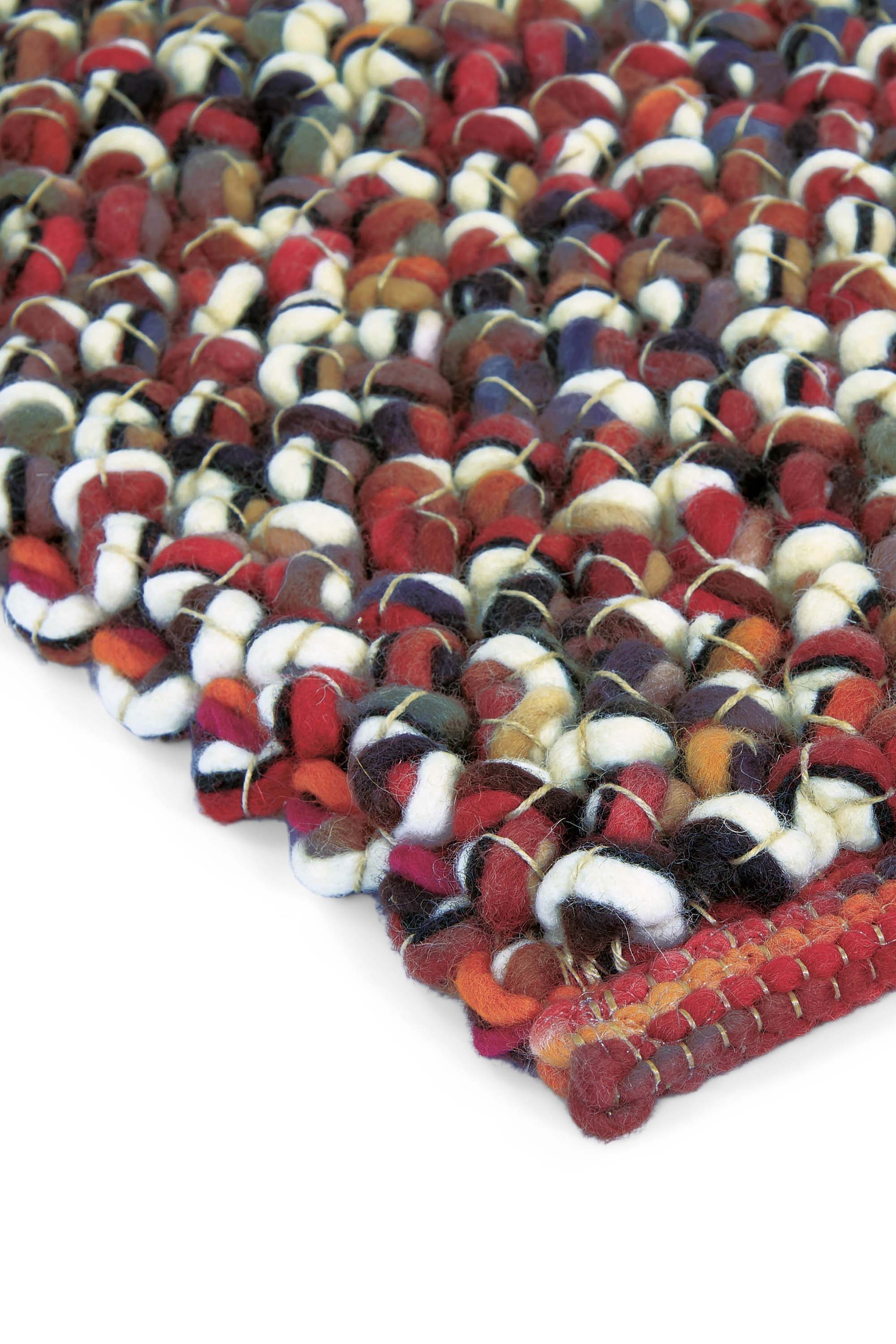 brink and campman red textured wool and jute rug