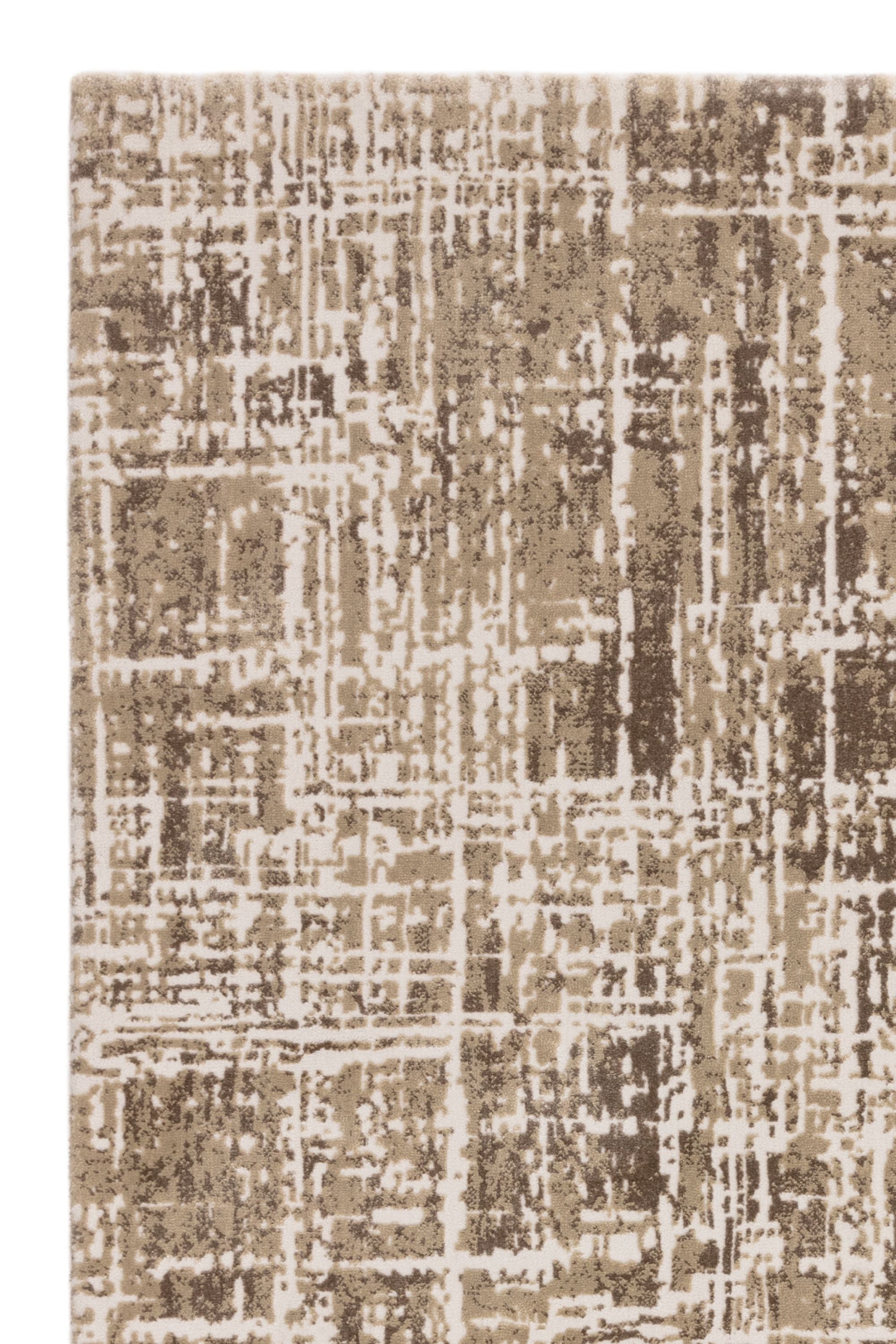 Modern flatweave rug with abstract beige design