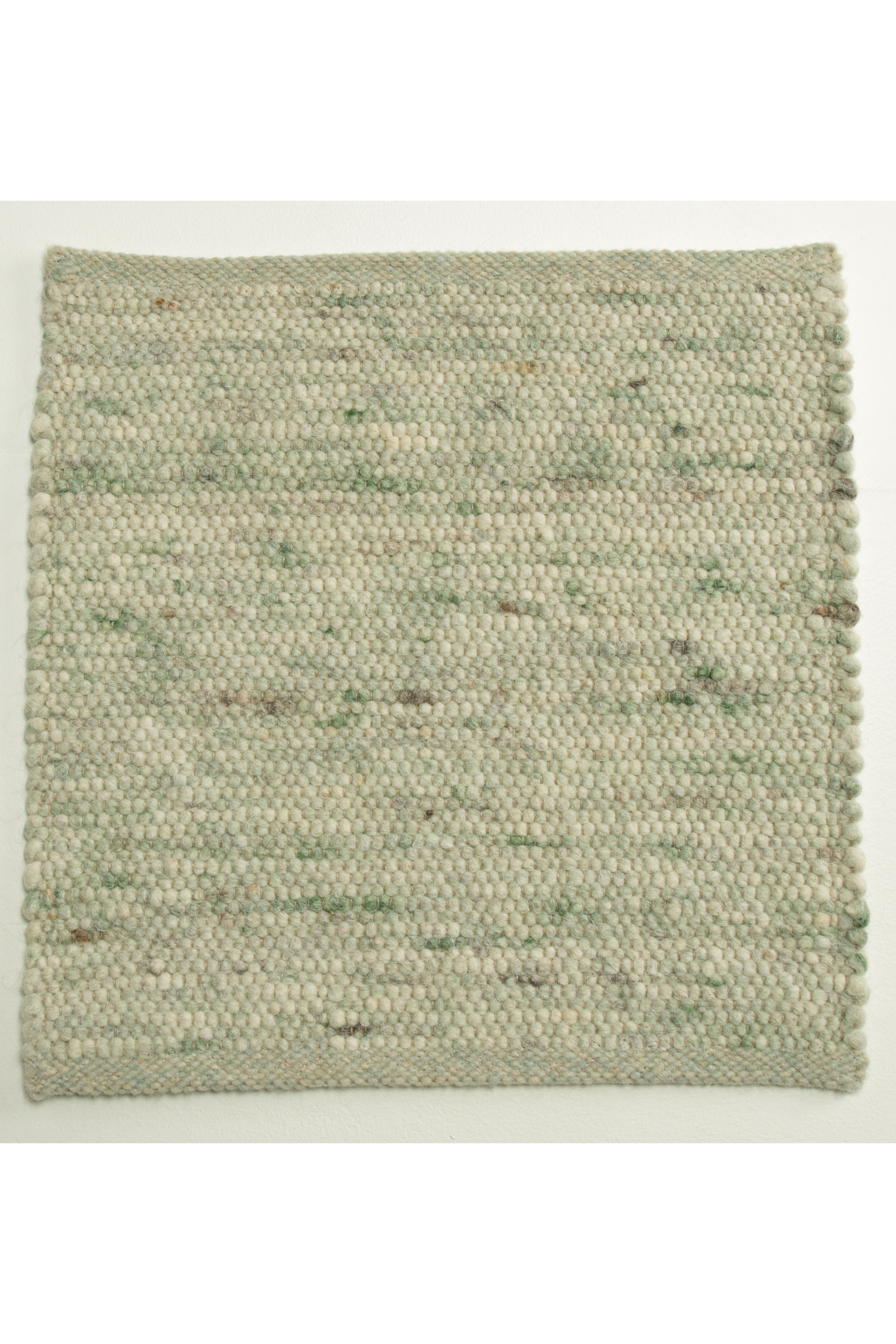 Green luxury plain handwoven rug