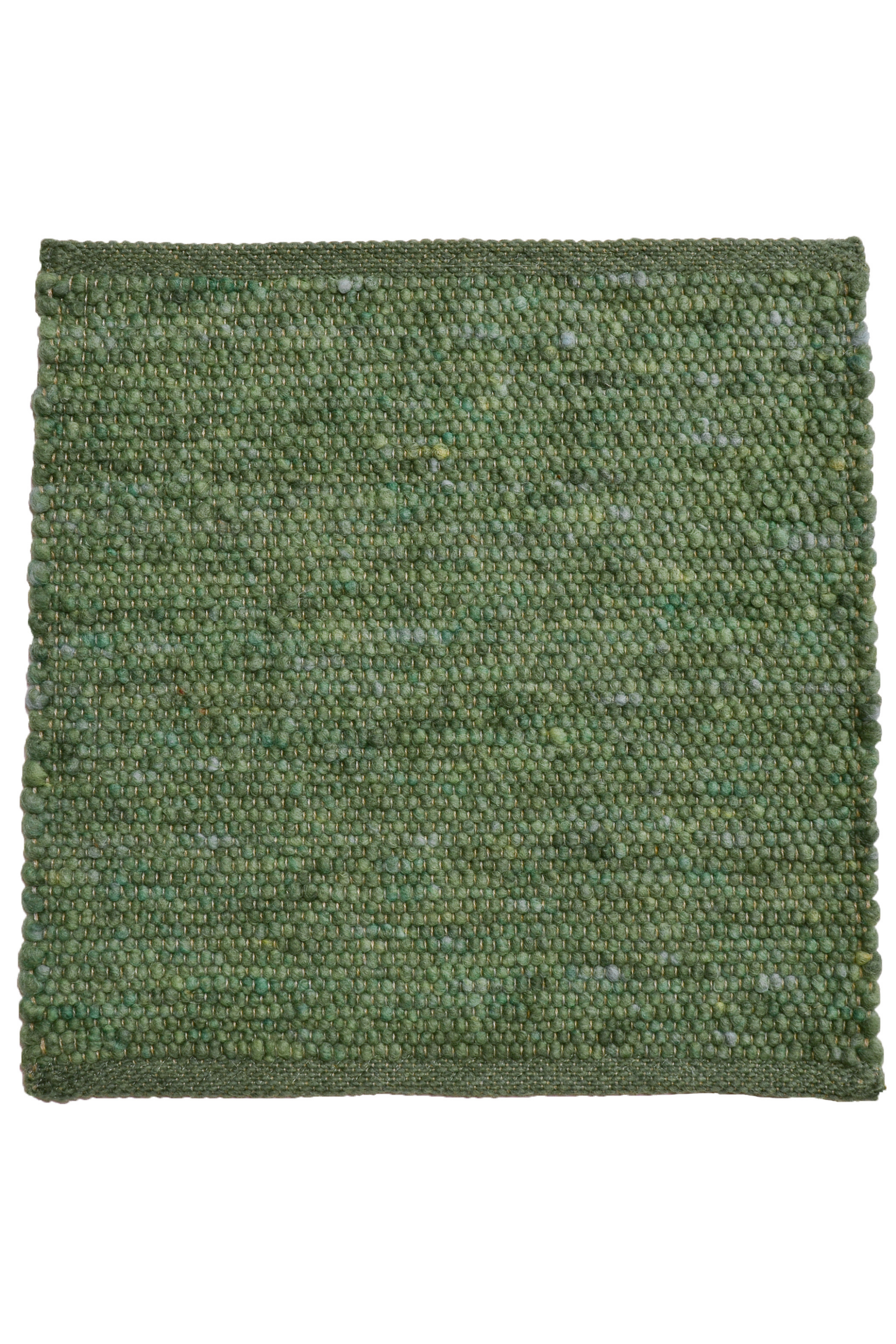 Green luxury plain handwoven rug