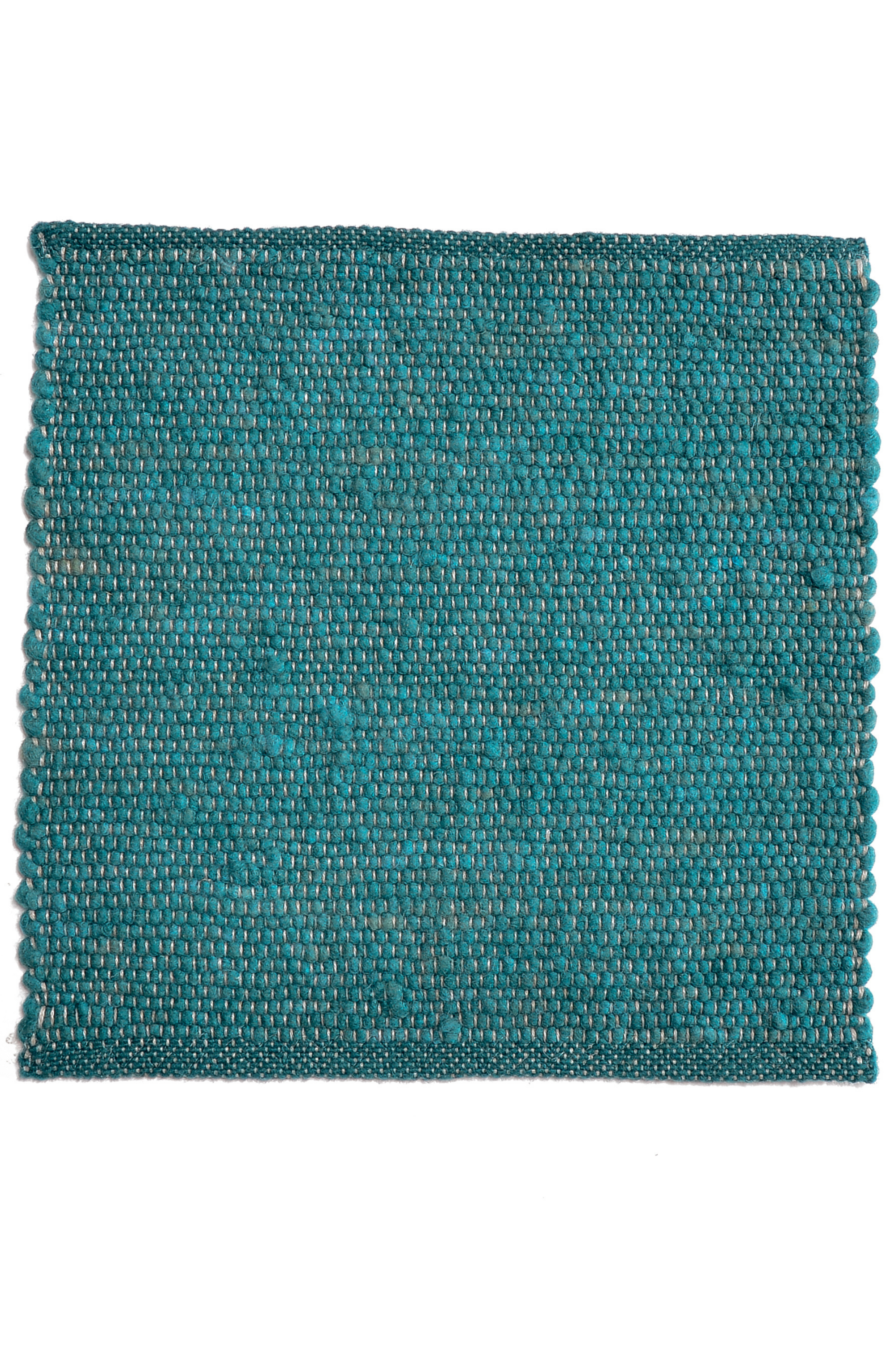 Teal luxury plain handwoven rug