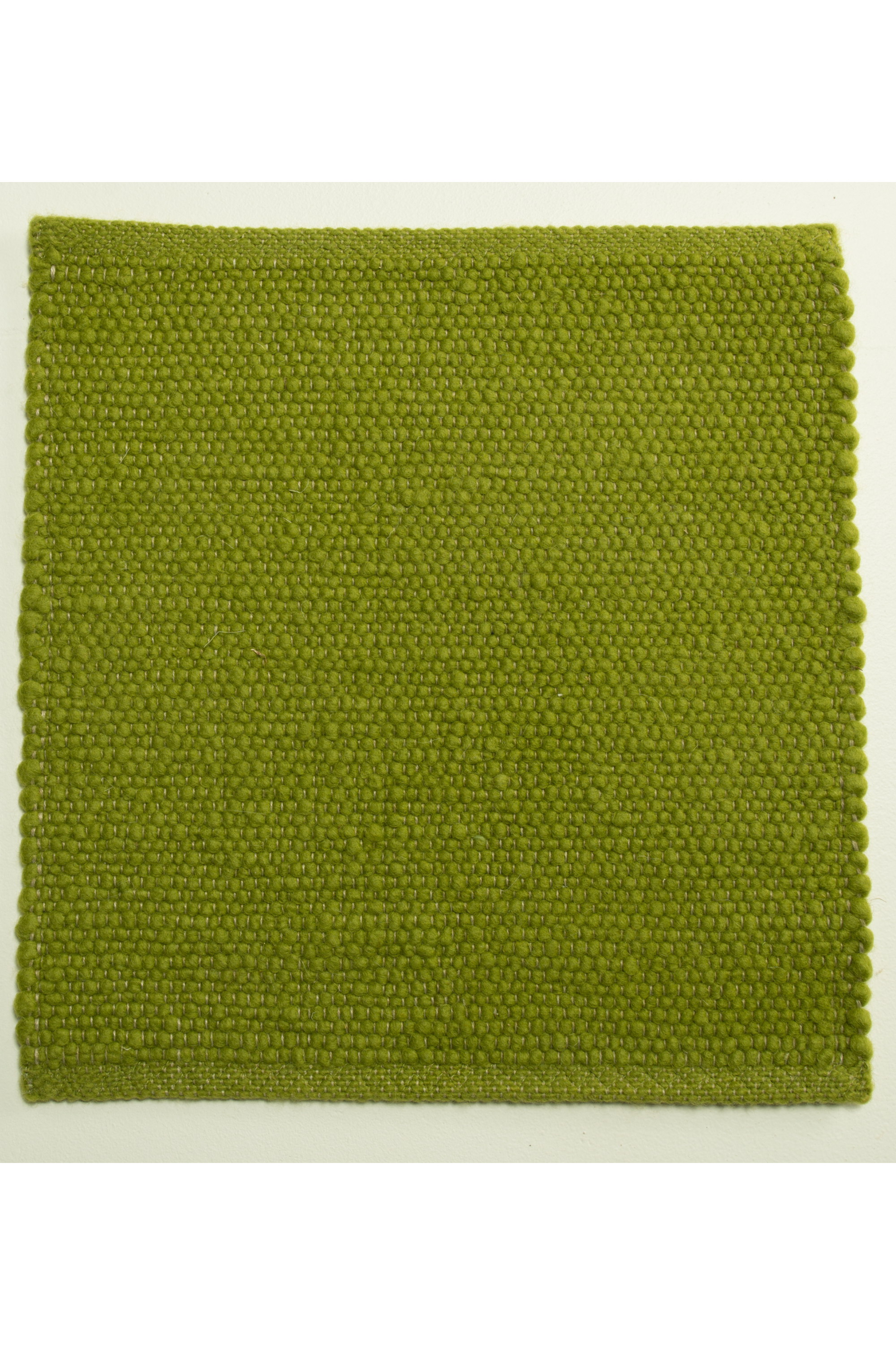 Green luxury plain handwoven rug