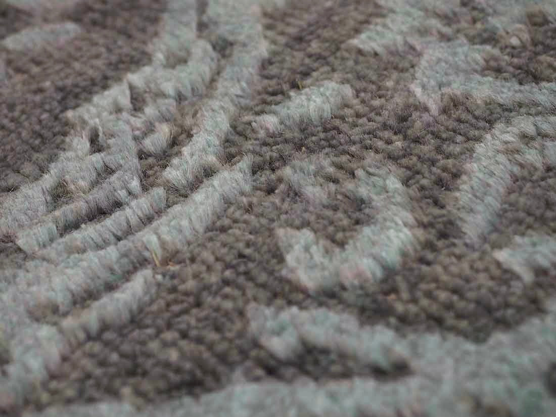 Luxury grey and blue damask rug