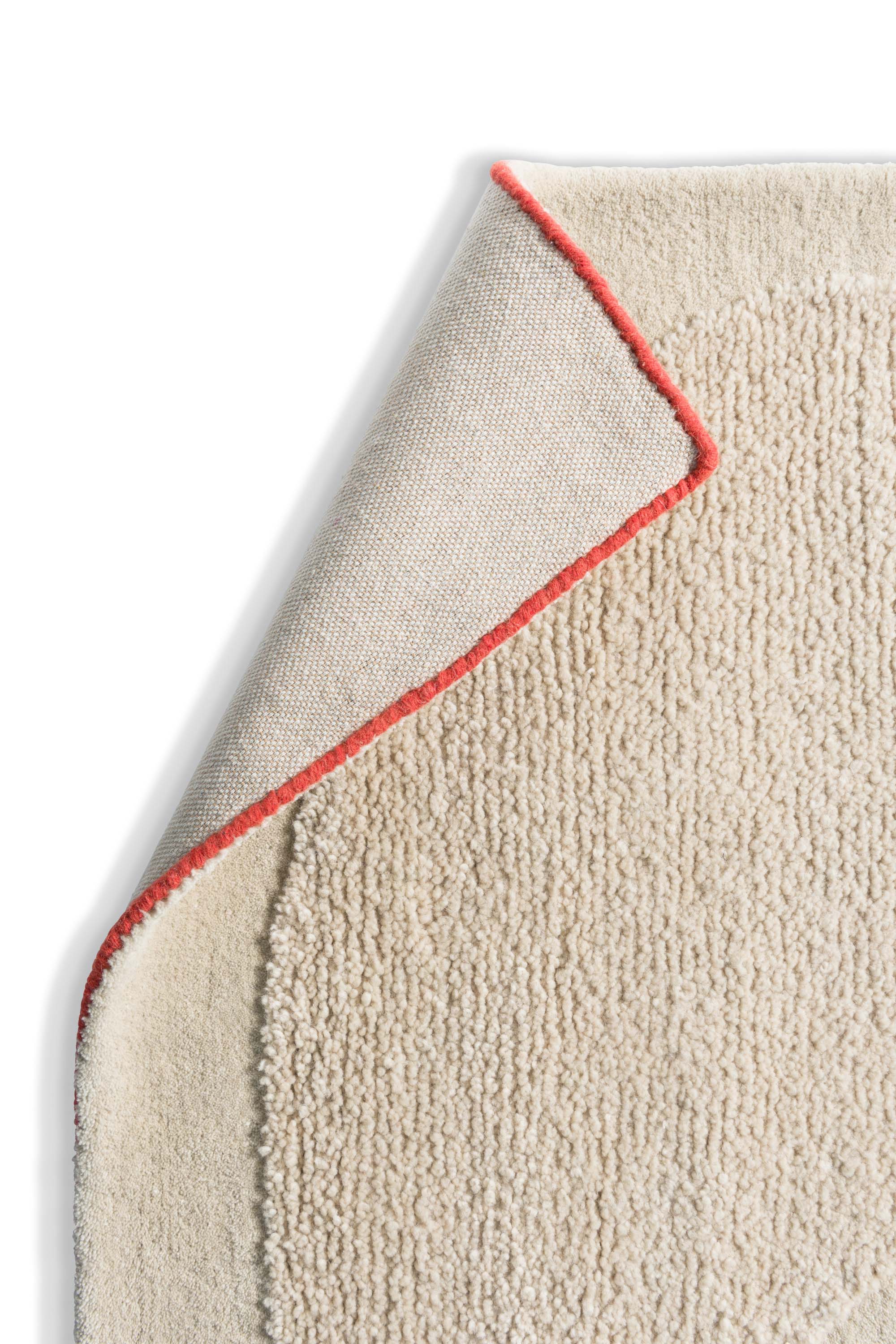 Modern beige floral rug
