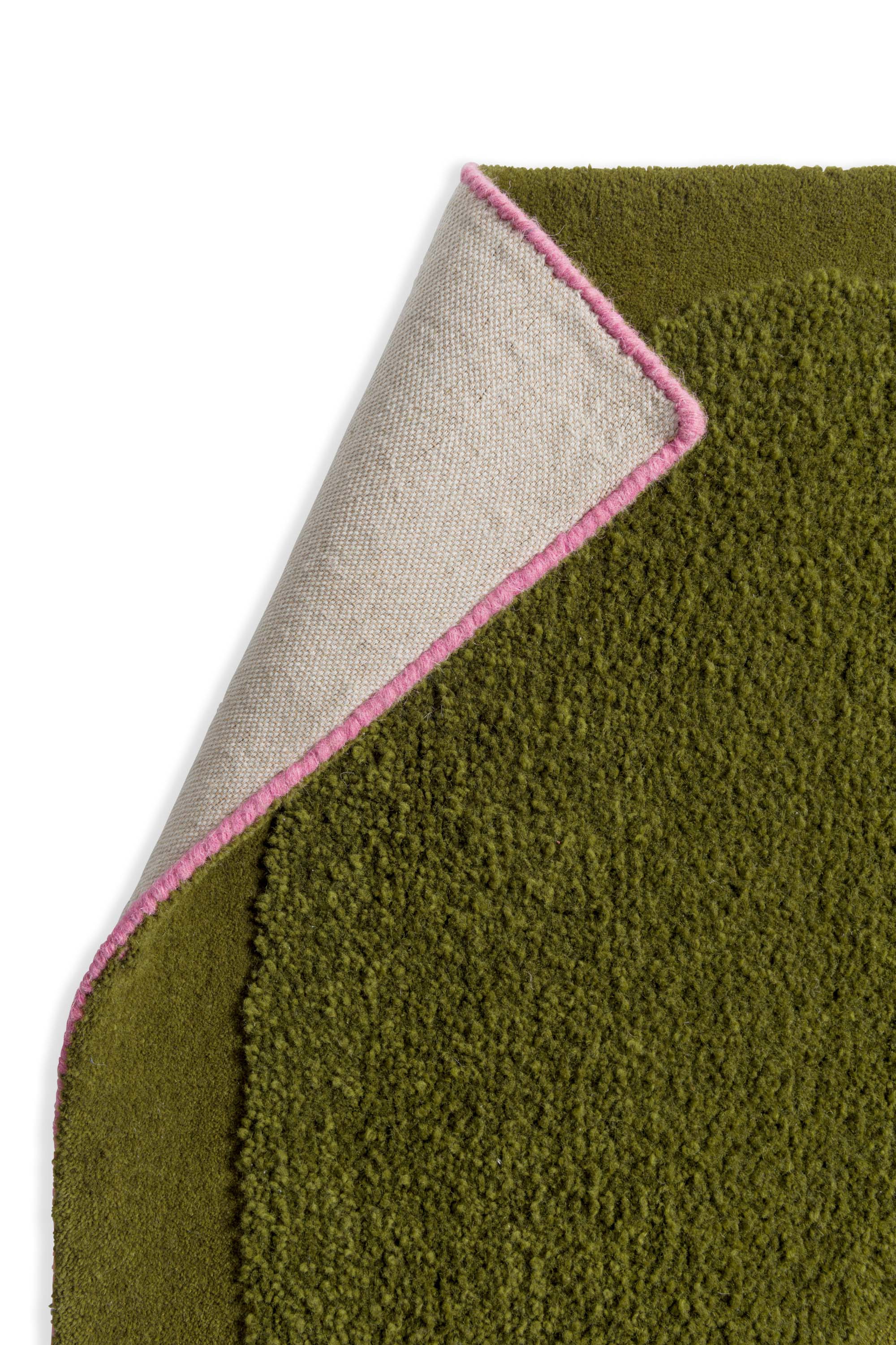 Modern green floral rug