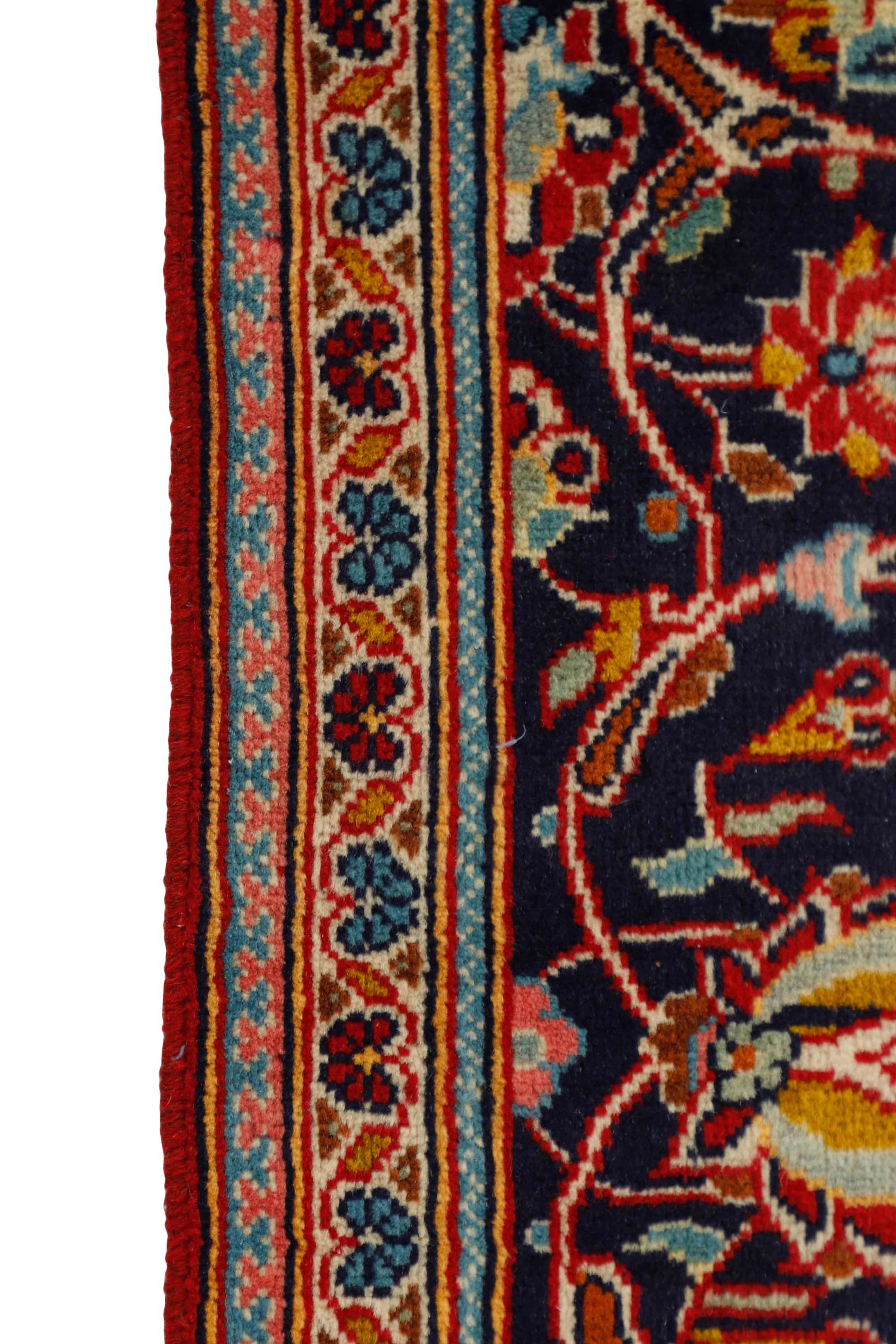 Traditional multicolour Keshan rug