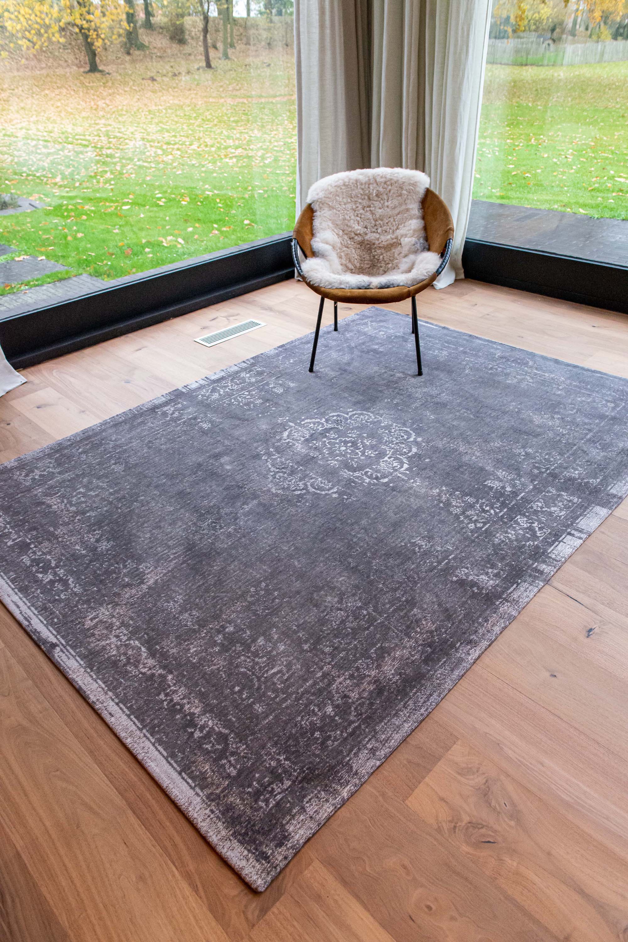 grey vintage style rug