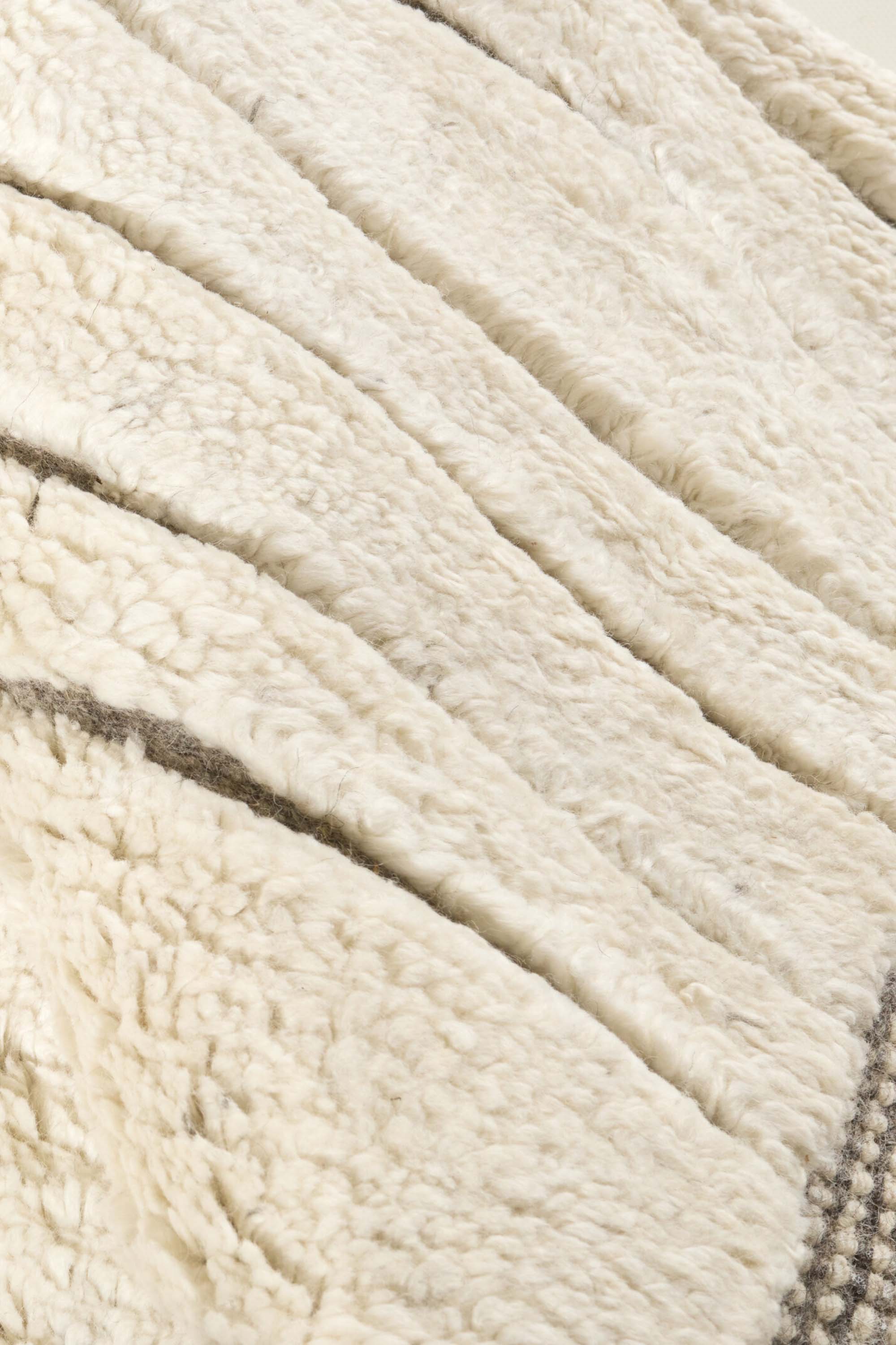 Minimal cream luxury Moroccan style rug