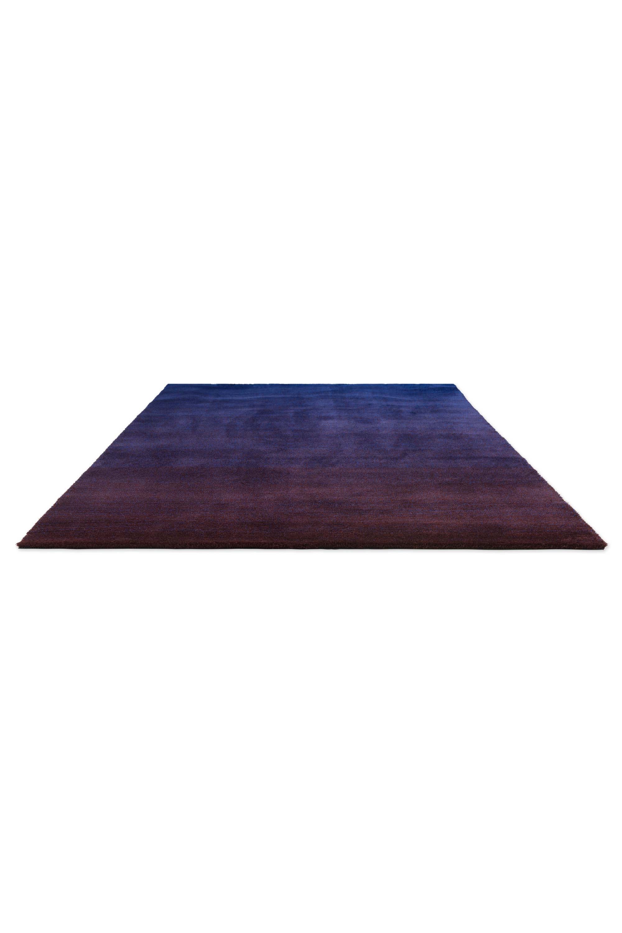Plain blue rug with textured pile