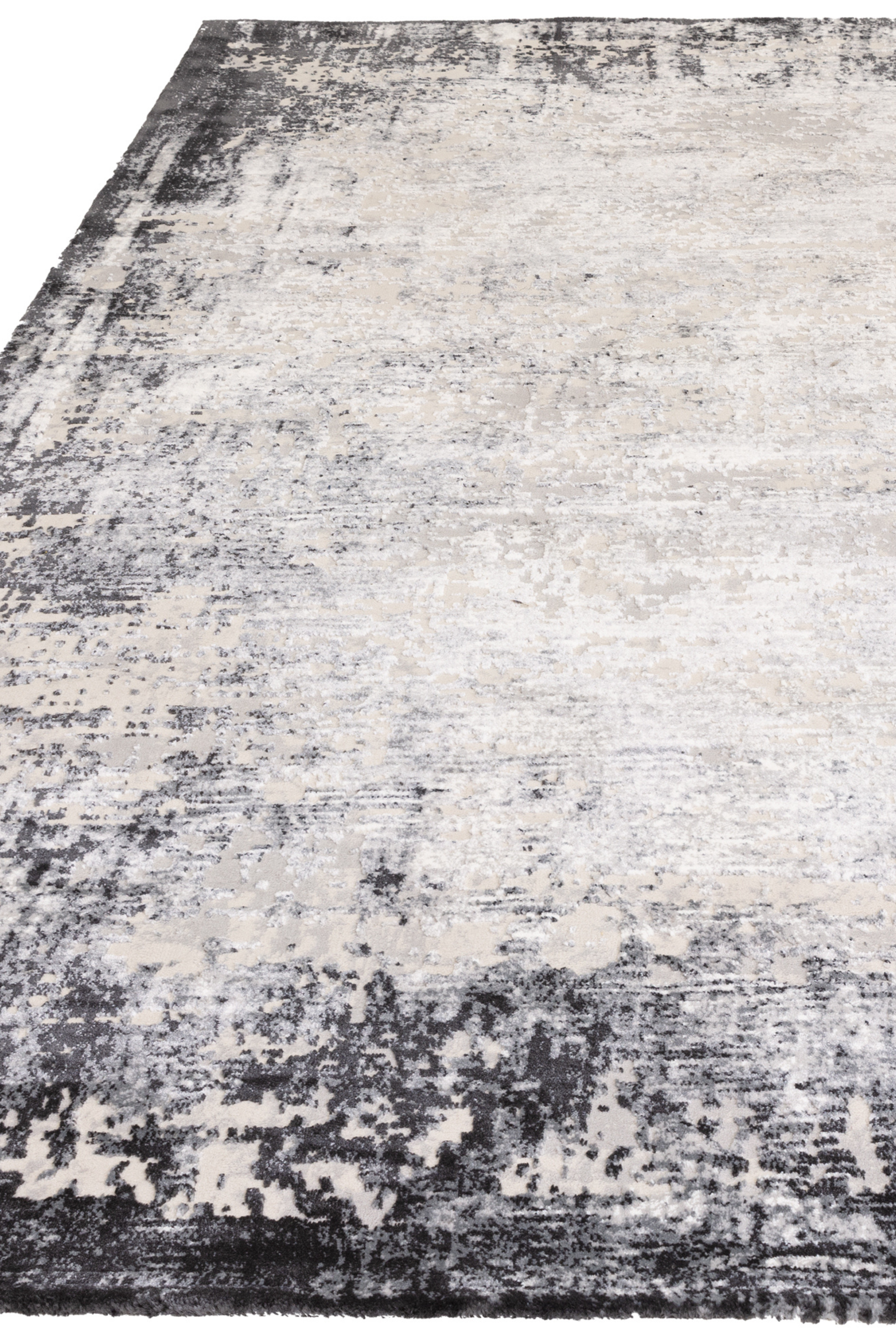 Modern flatweave rug with abstract grey design
