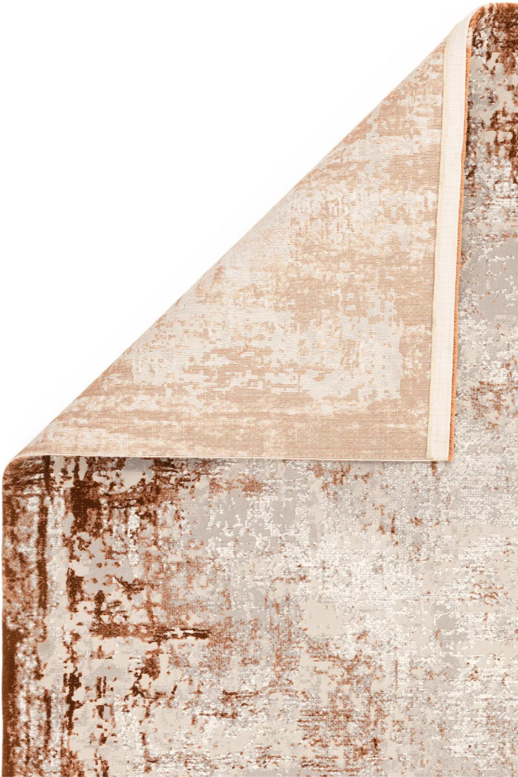 Modern flatweave rug with abstract terracotta design