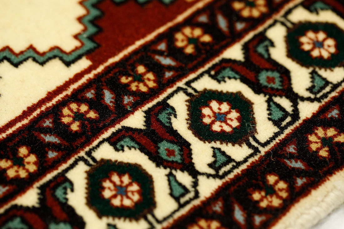cream authentic persian runner with a traditional design