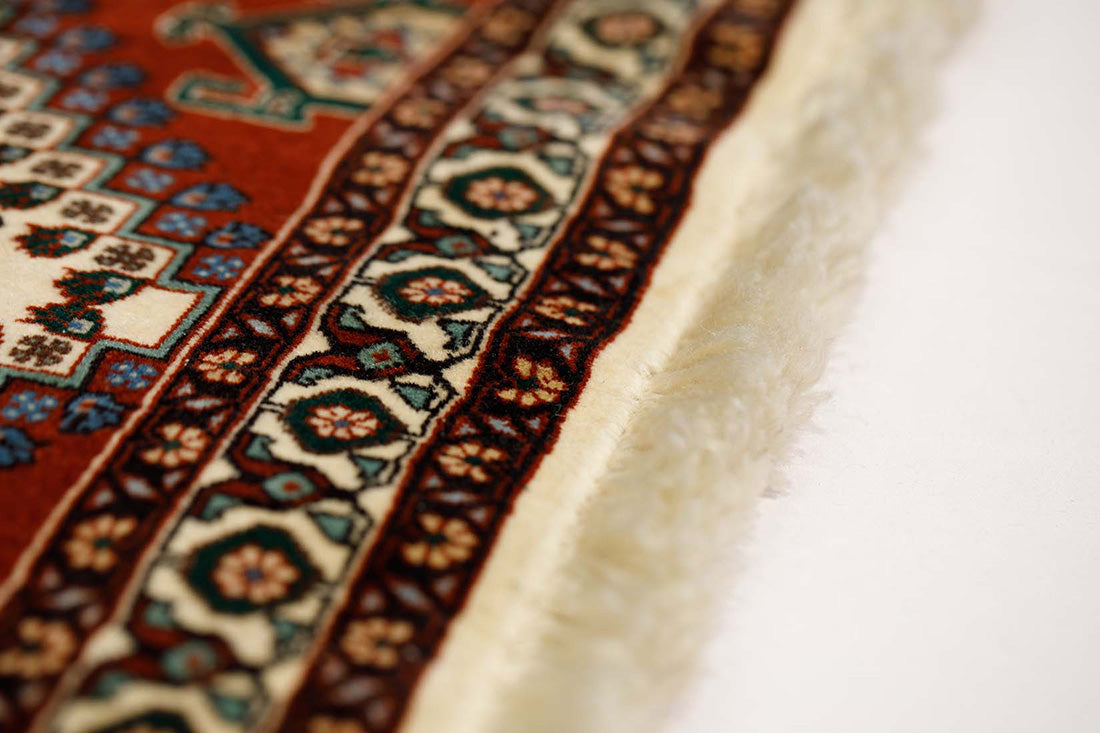 cream authentic persian runner with a traditional design