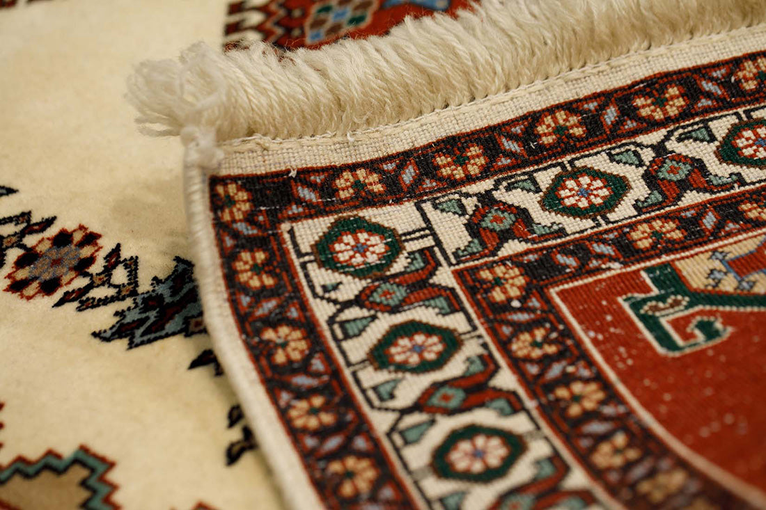 cream authentic persian runner with a traditional design