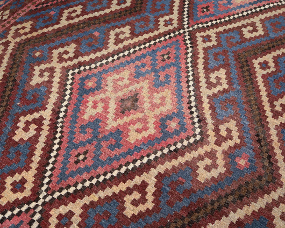 Multicolour traditional afghan runner