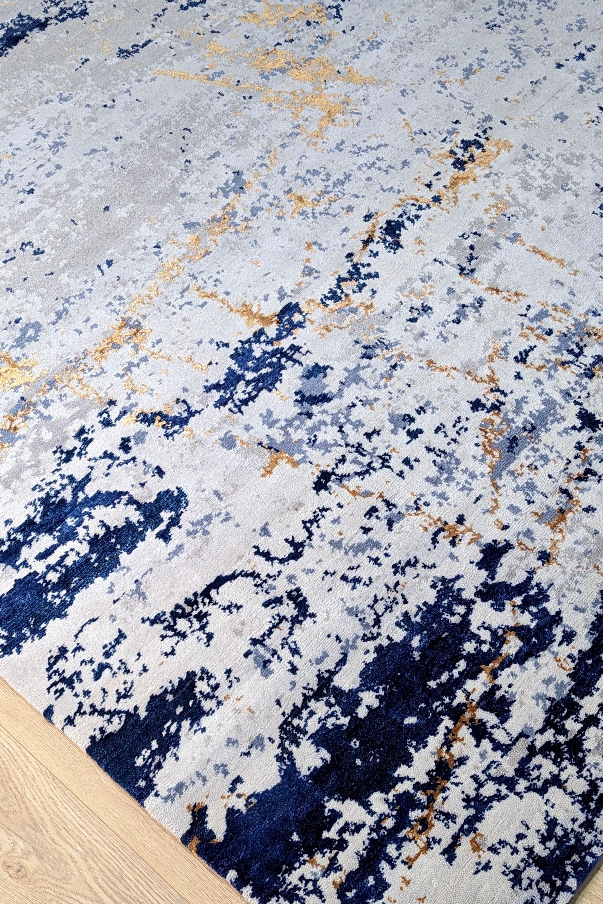 Riviera Navy Abstract Rug