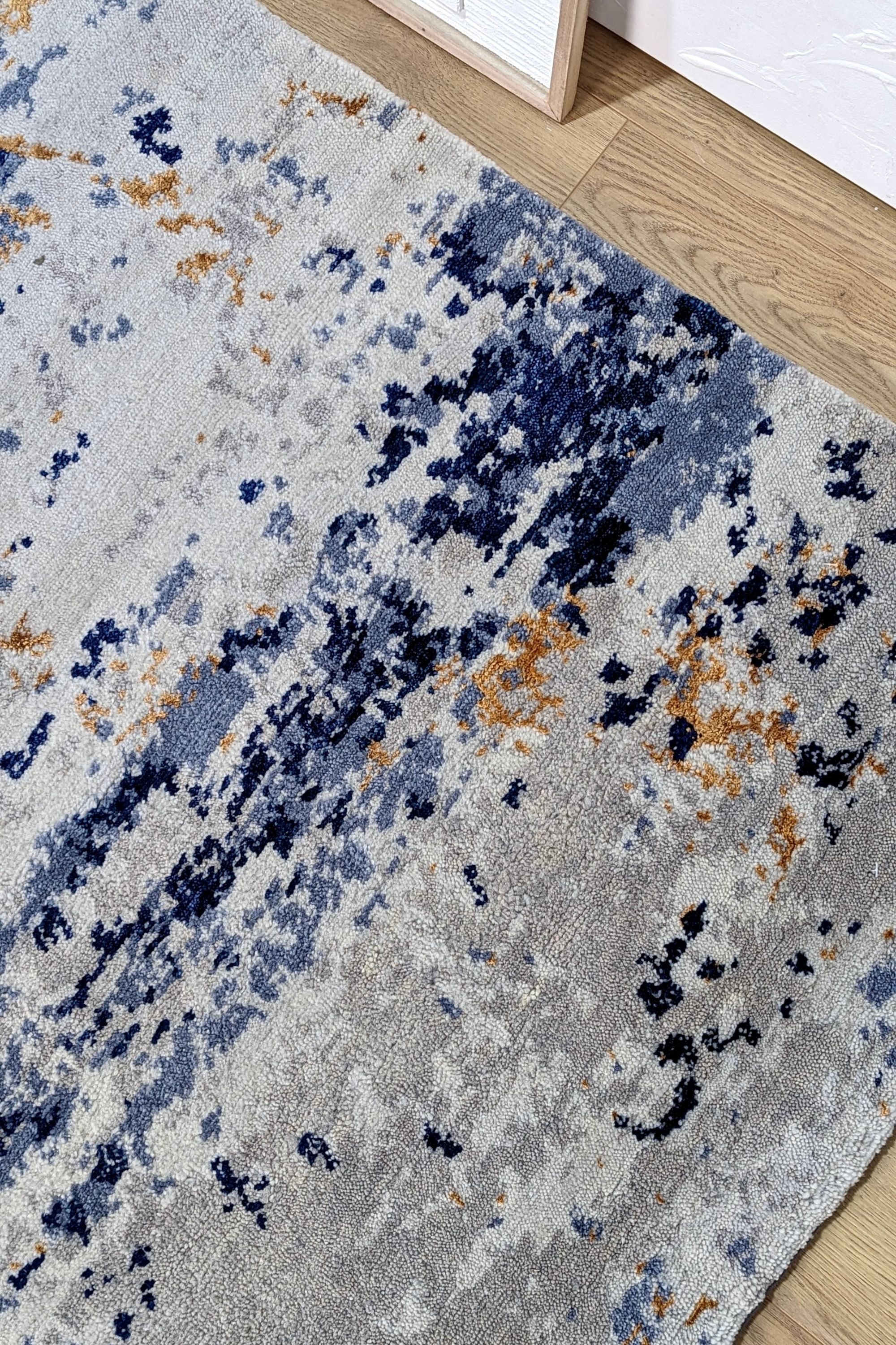 Riviera Navy Abstract Rug