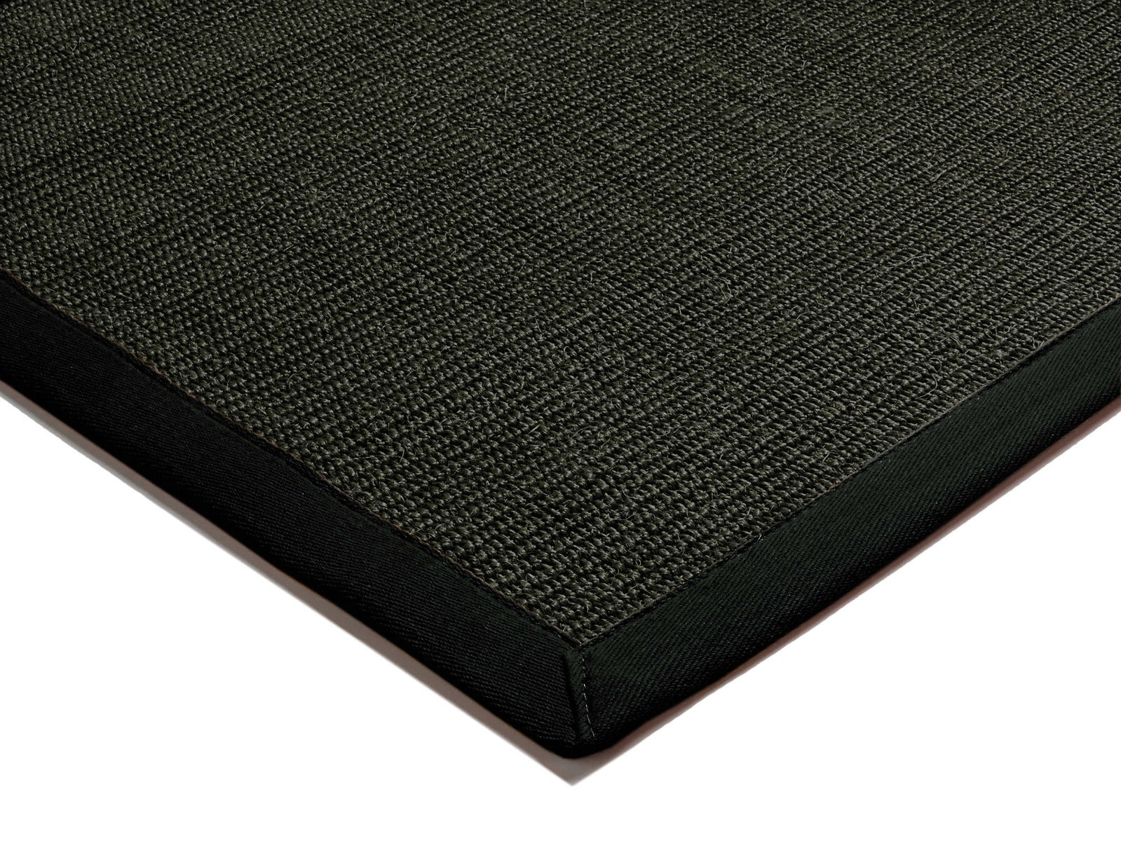 Bordered Sisal Rug Black with Black Border