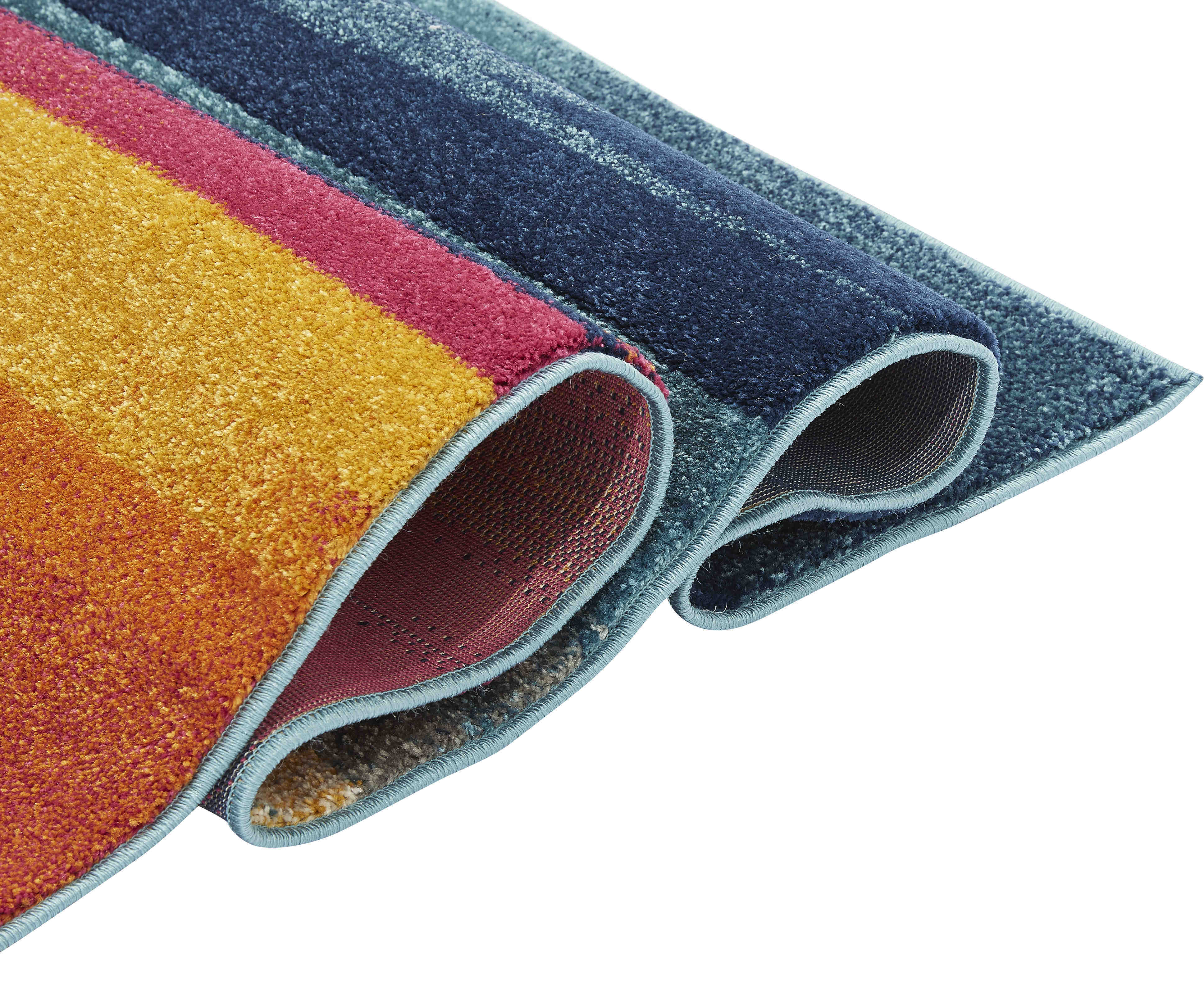 multicolour striped rug