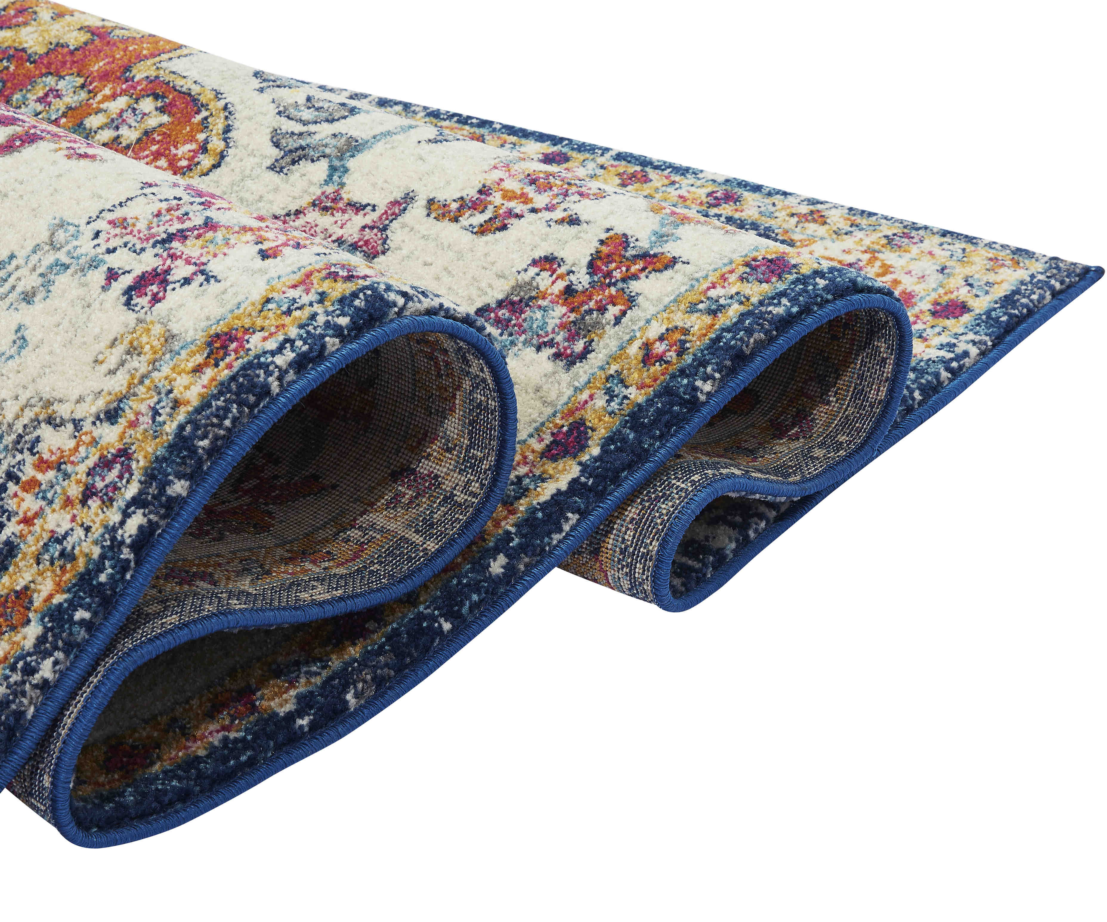 multicolour rug with an oriental pattern