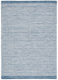 Knox Blue Geometric Kilim Wool Rug
