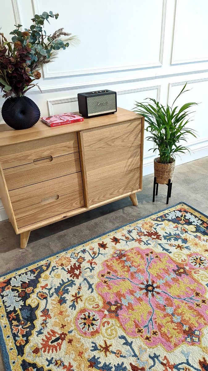 Bronte Multicolour Vintage Style Wool Rug