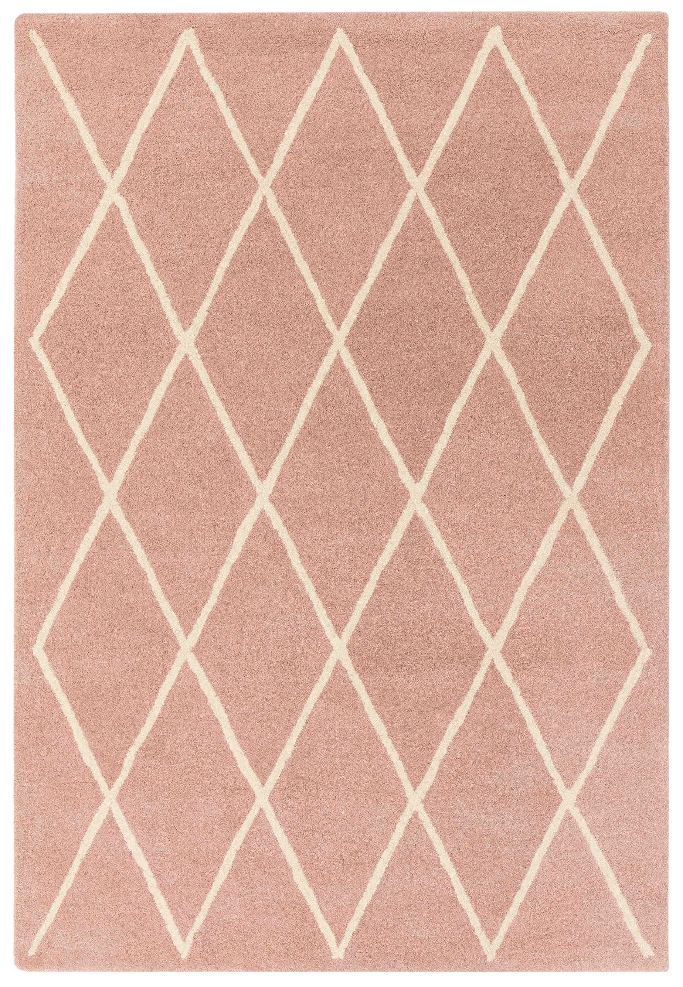pink geometric rug with a moroccan berber design